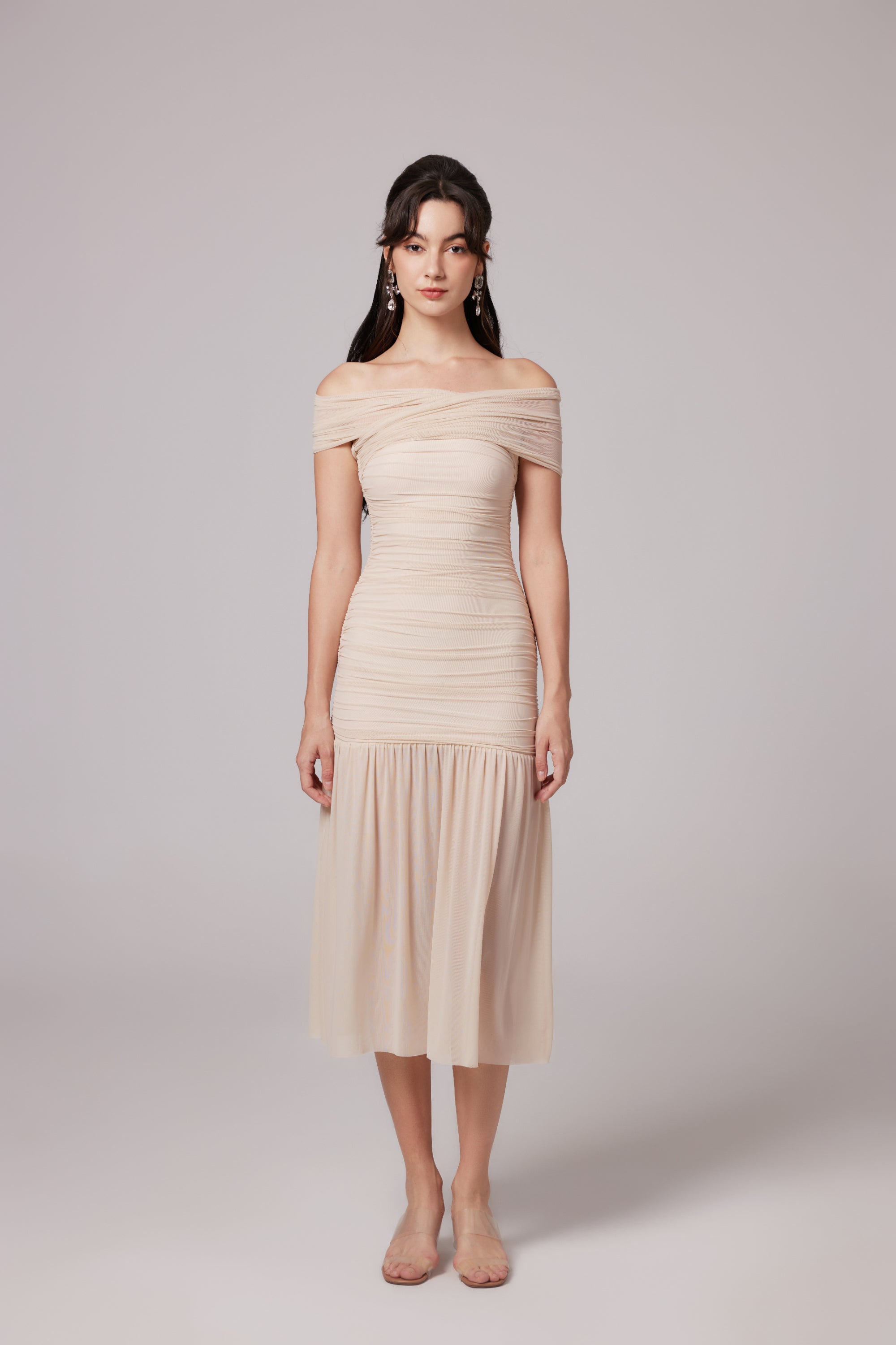 Rapunzel file midi elbise