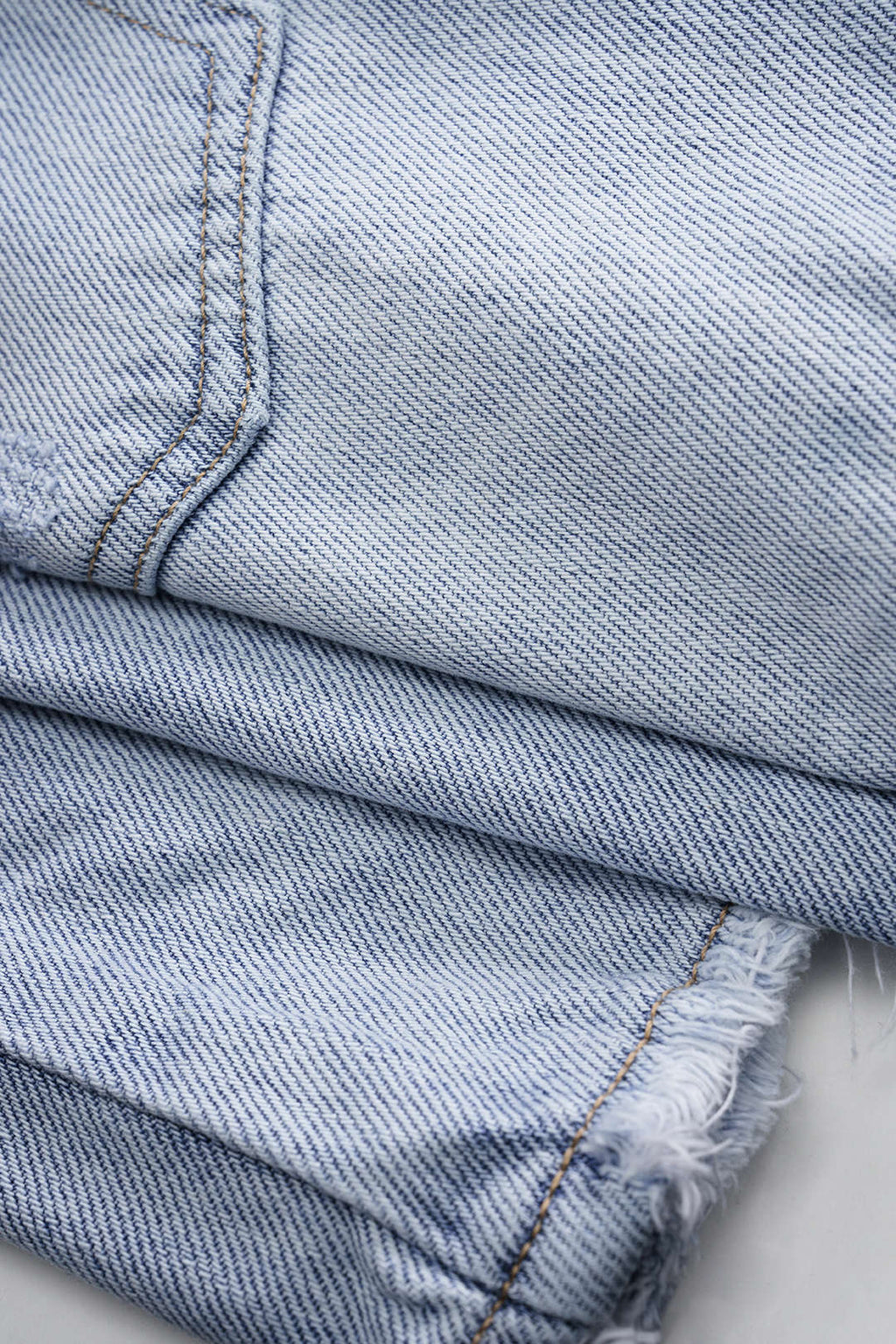 Denim Yüksek Bel Şort