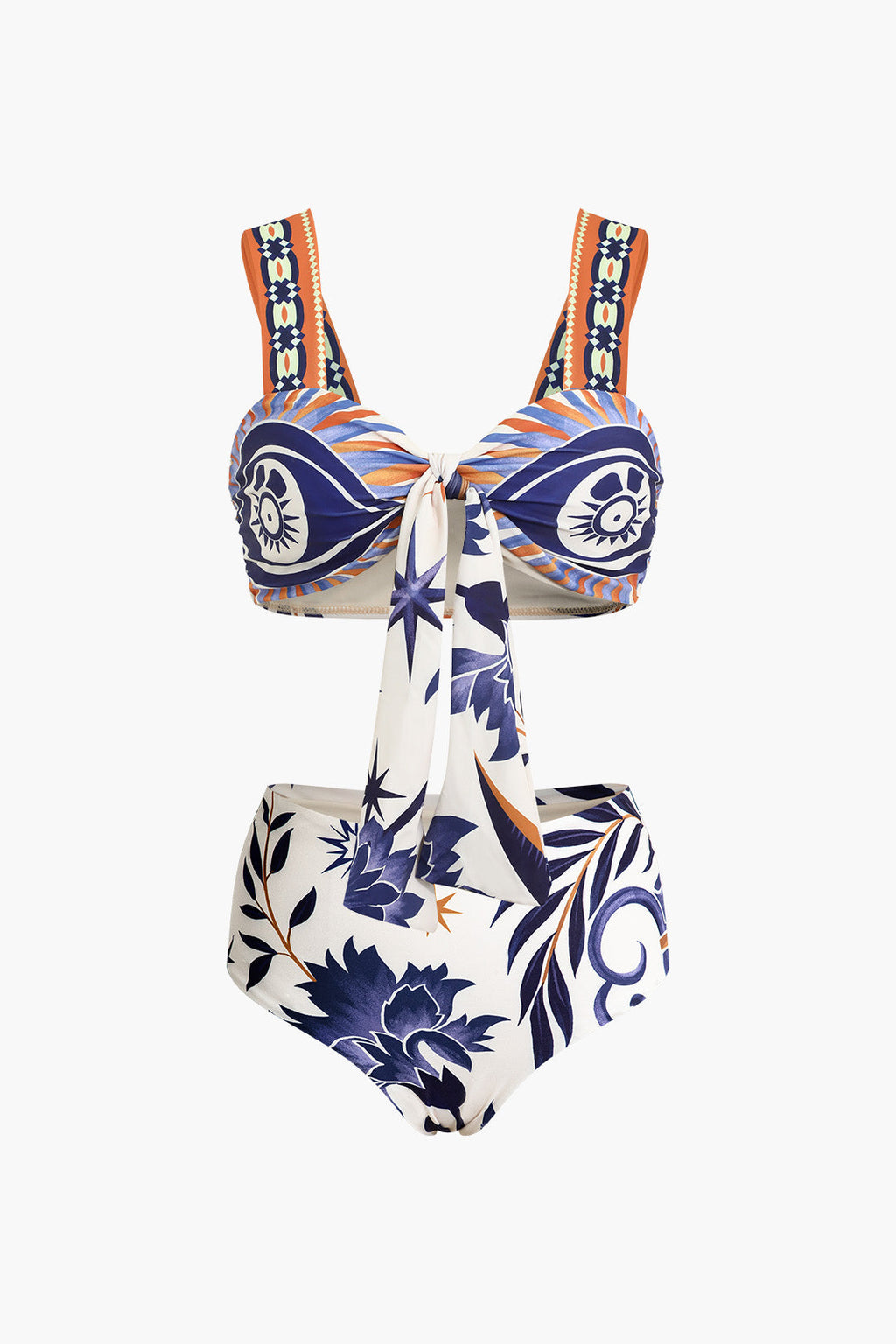 Tribal Baskılı İki Parça Mayo Bikini Takımı