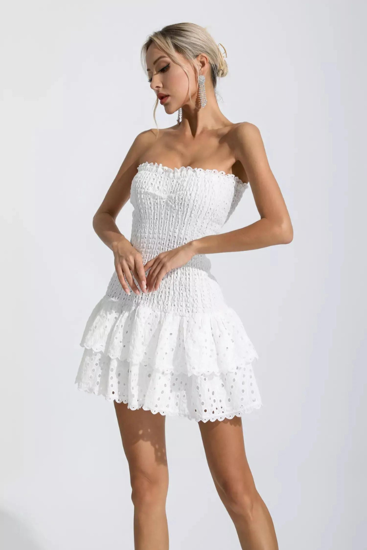 Monaco Mini Elbise - Beyaz®