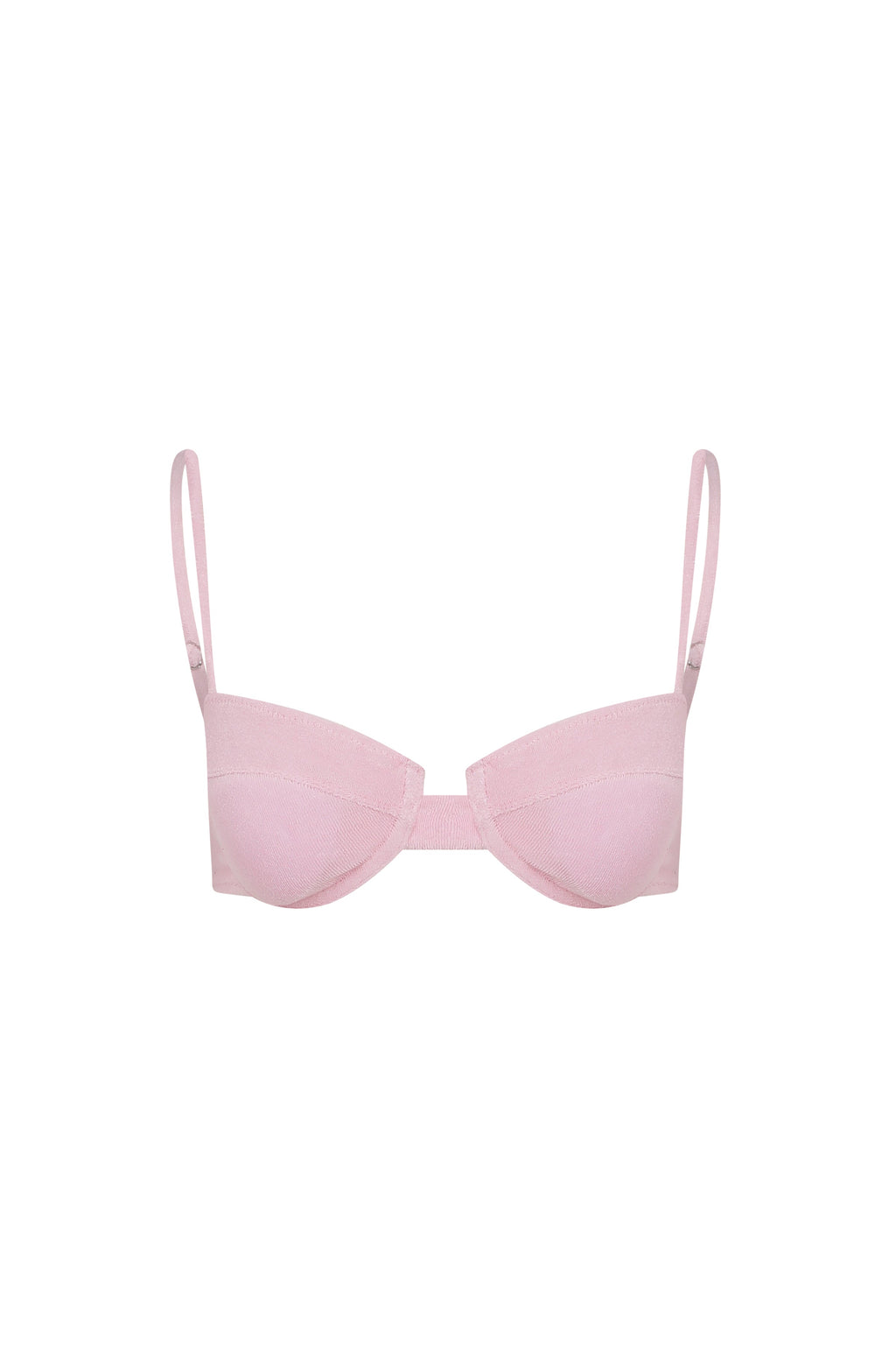 Scarlet Terry Balconette Bikini Üstü Pembe