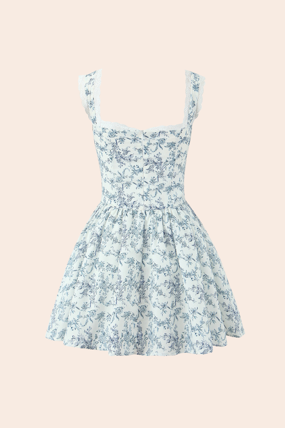 Çiçek Baskılı Sweet Heart Mini Elbise