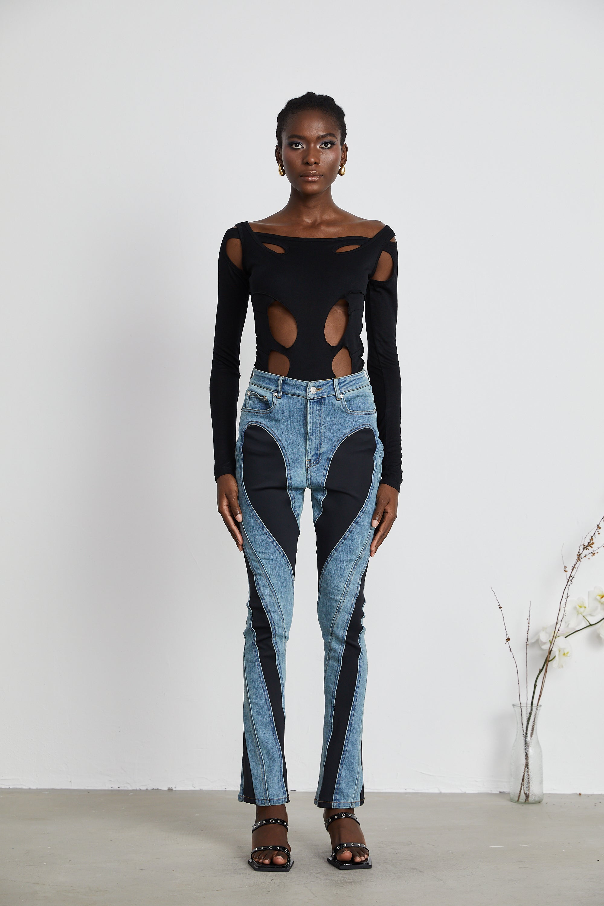Noémie Spiral Panelli Skinny Jean Pantolon