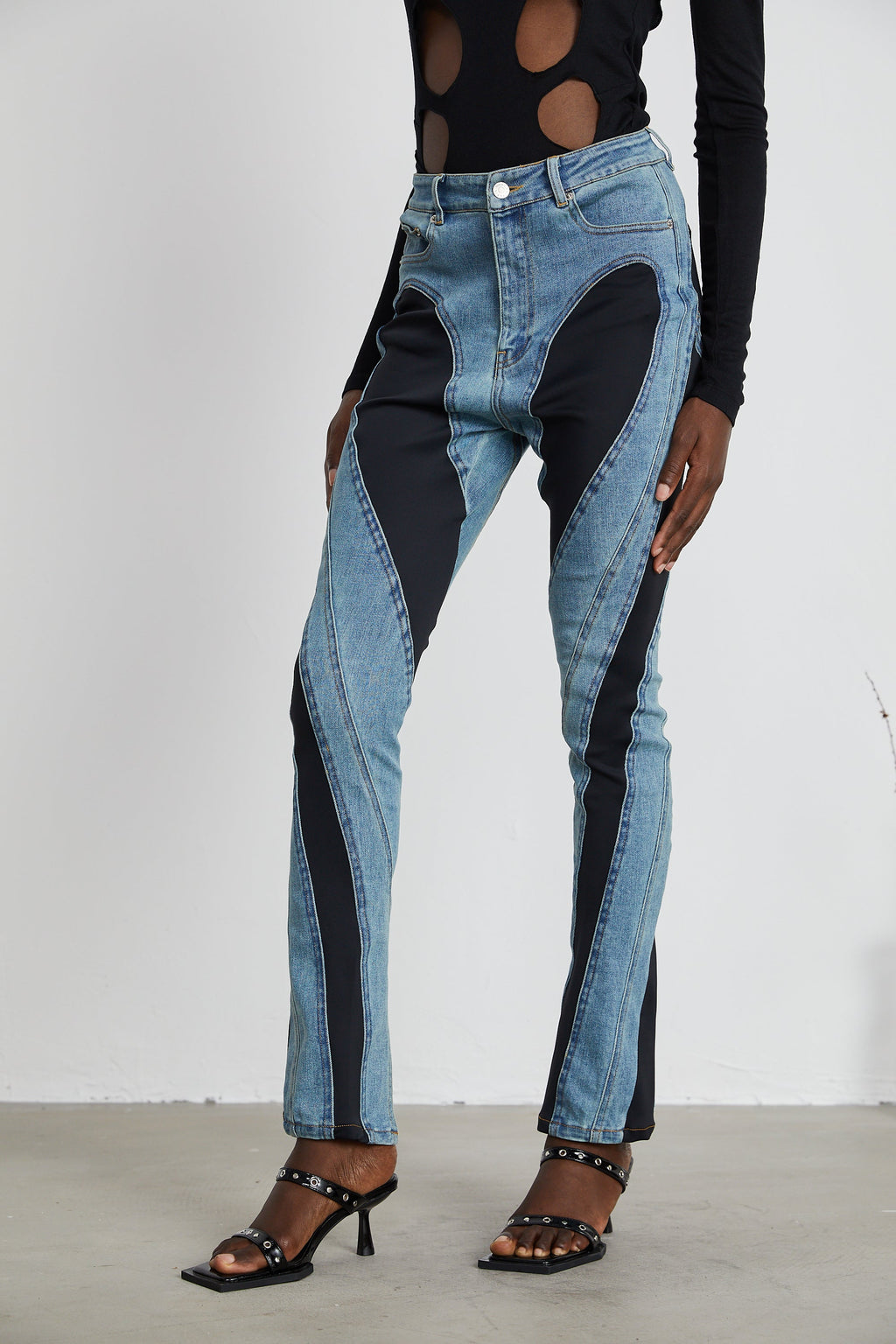 Noémie Spiral Panelli Skinny Jean Pantolon