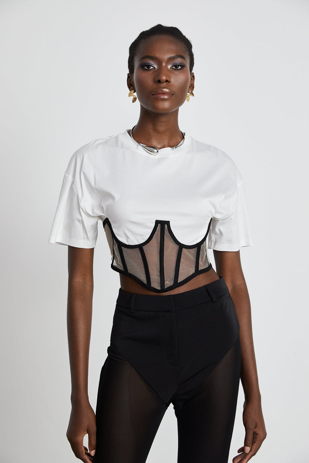 Hart Yarı Transparan Kısa Üst