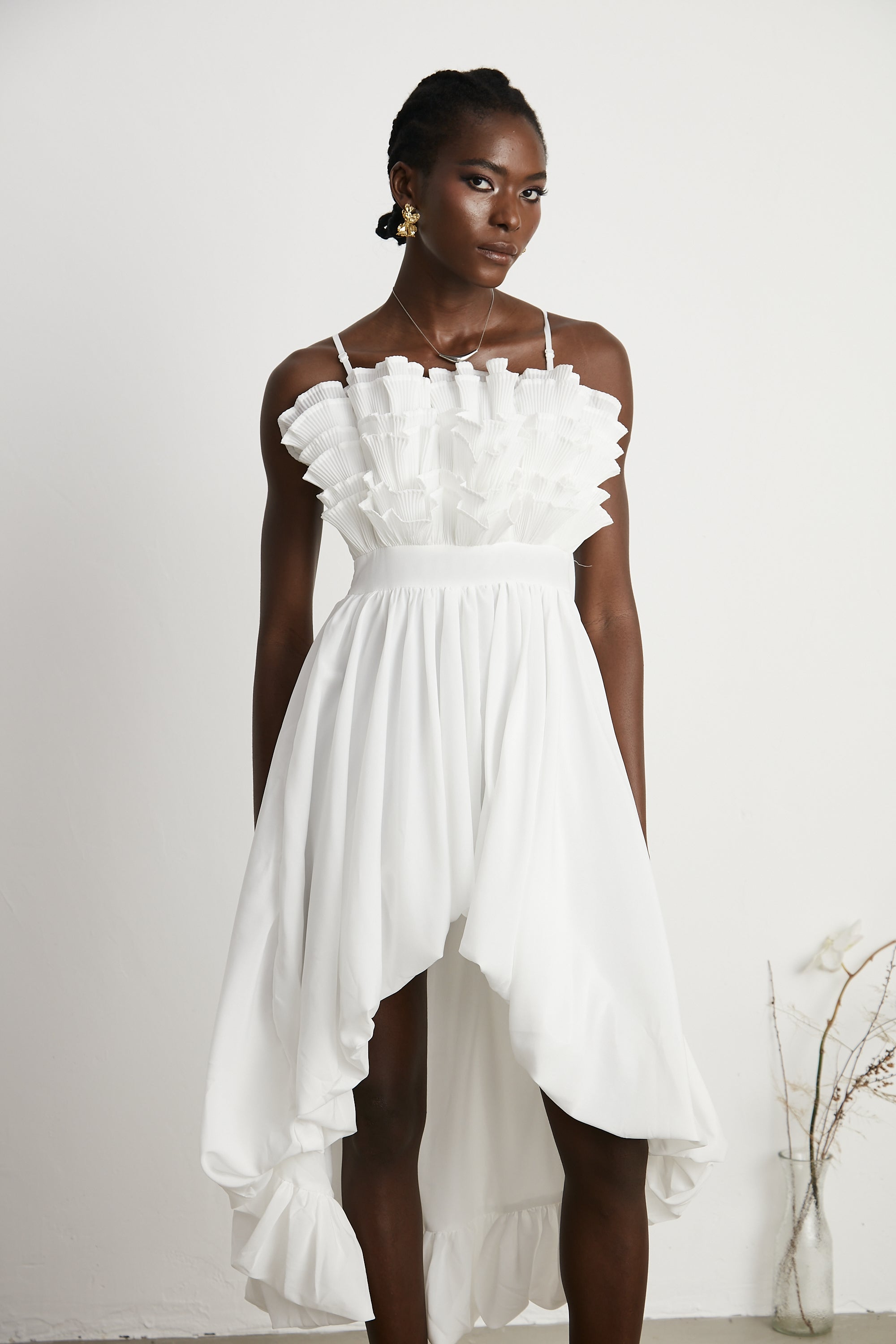 Raphaëlle midi elbise