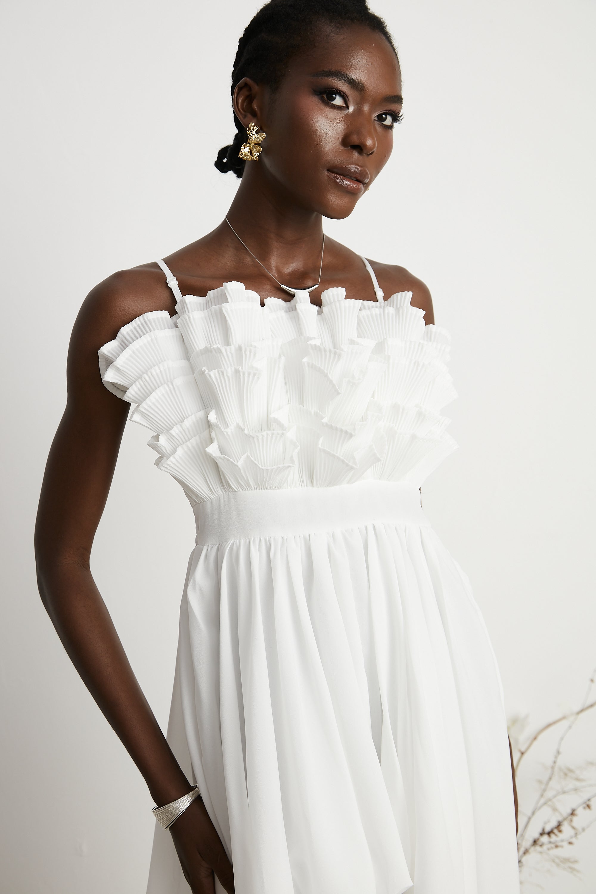 Raphaëlle midi elbise