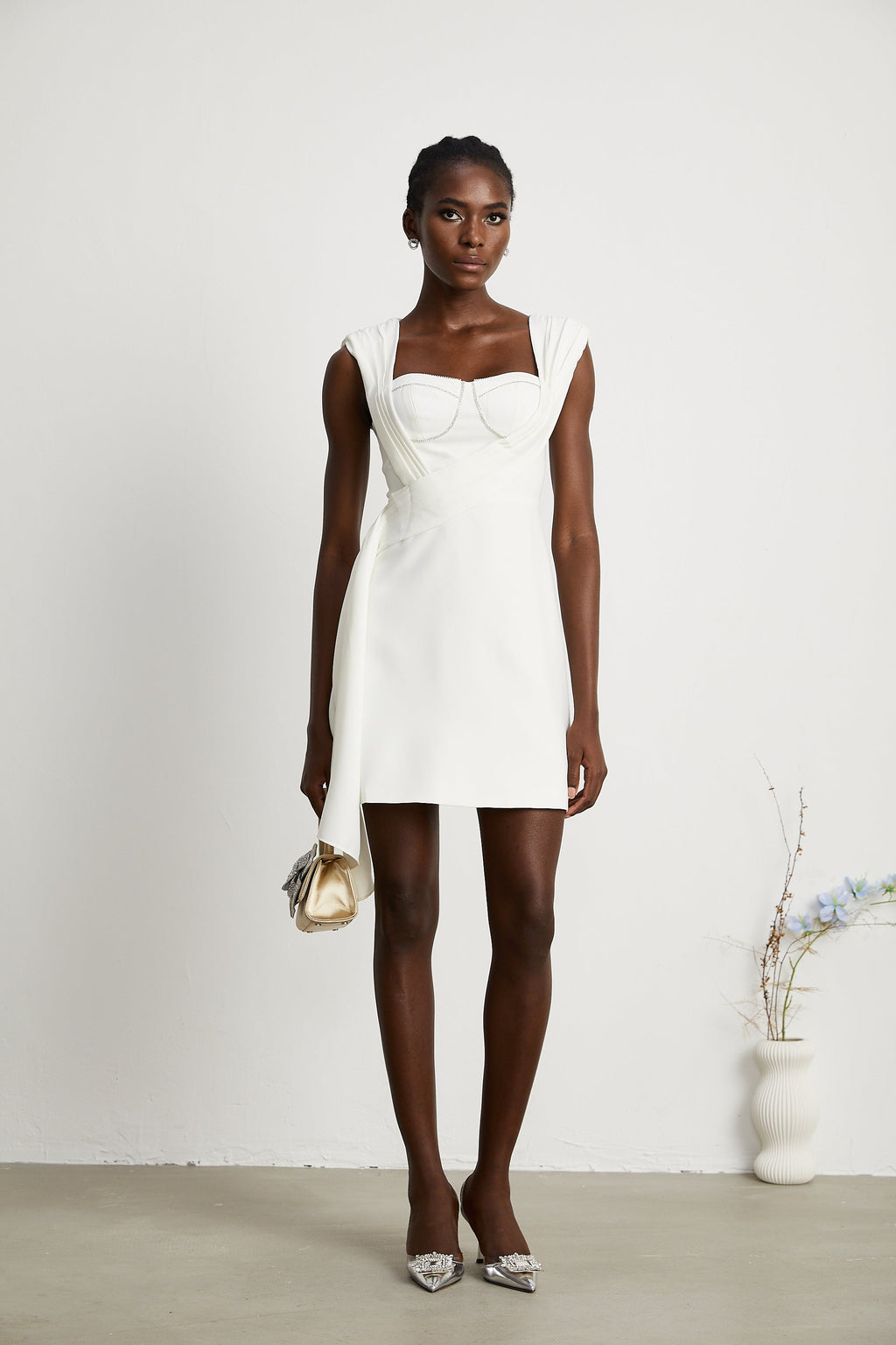 Solange kurdele mini elbise