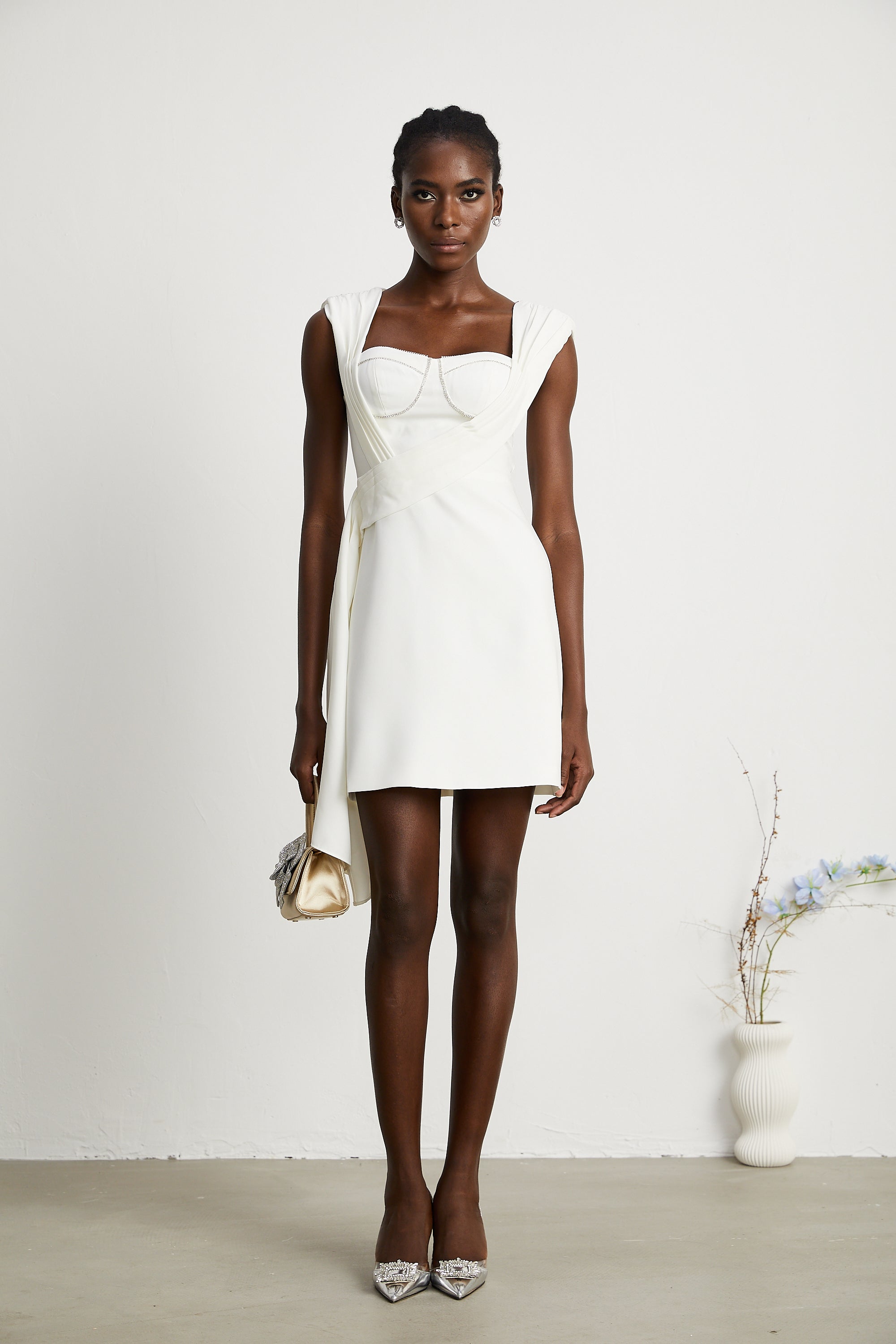 Solange kurdele mini elbise