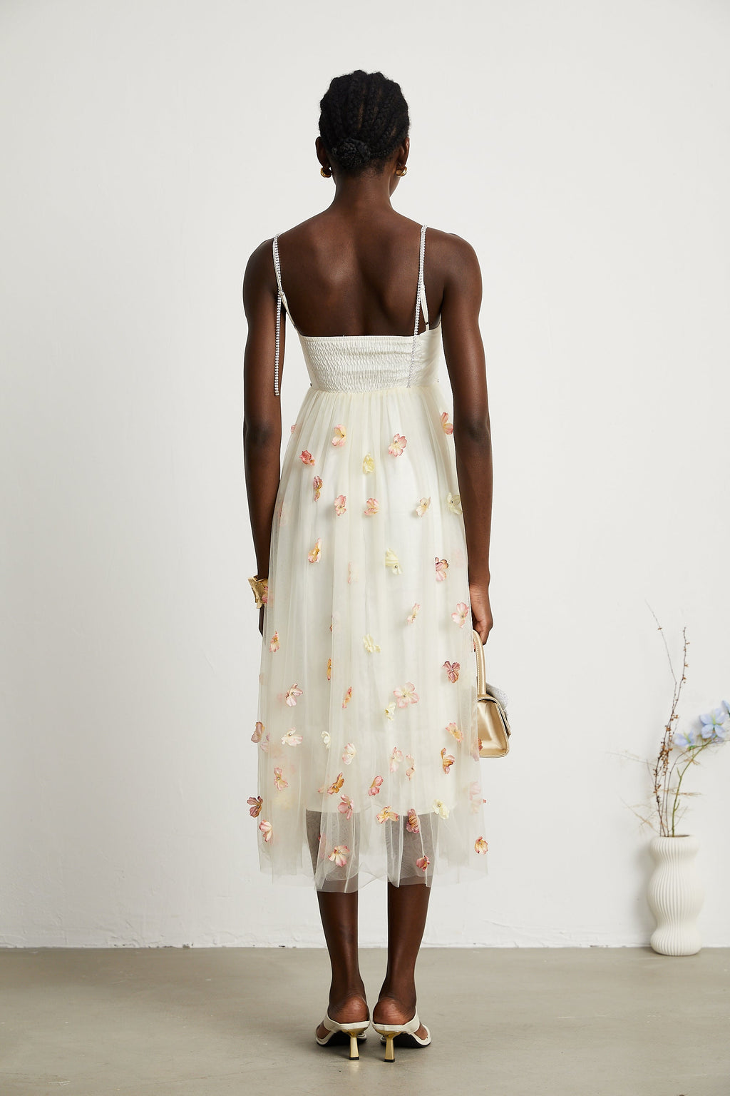 Isabeau midi elbise