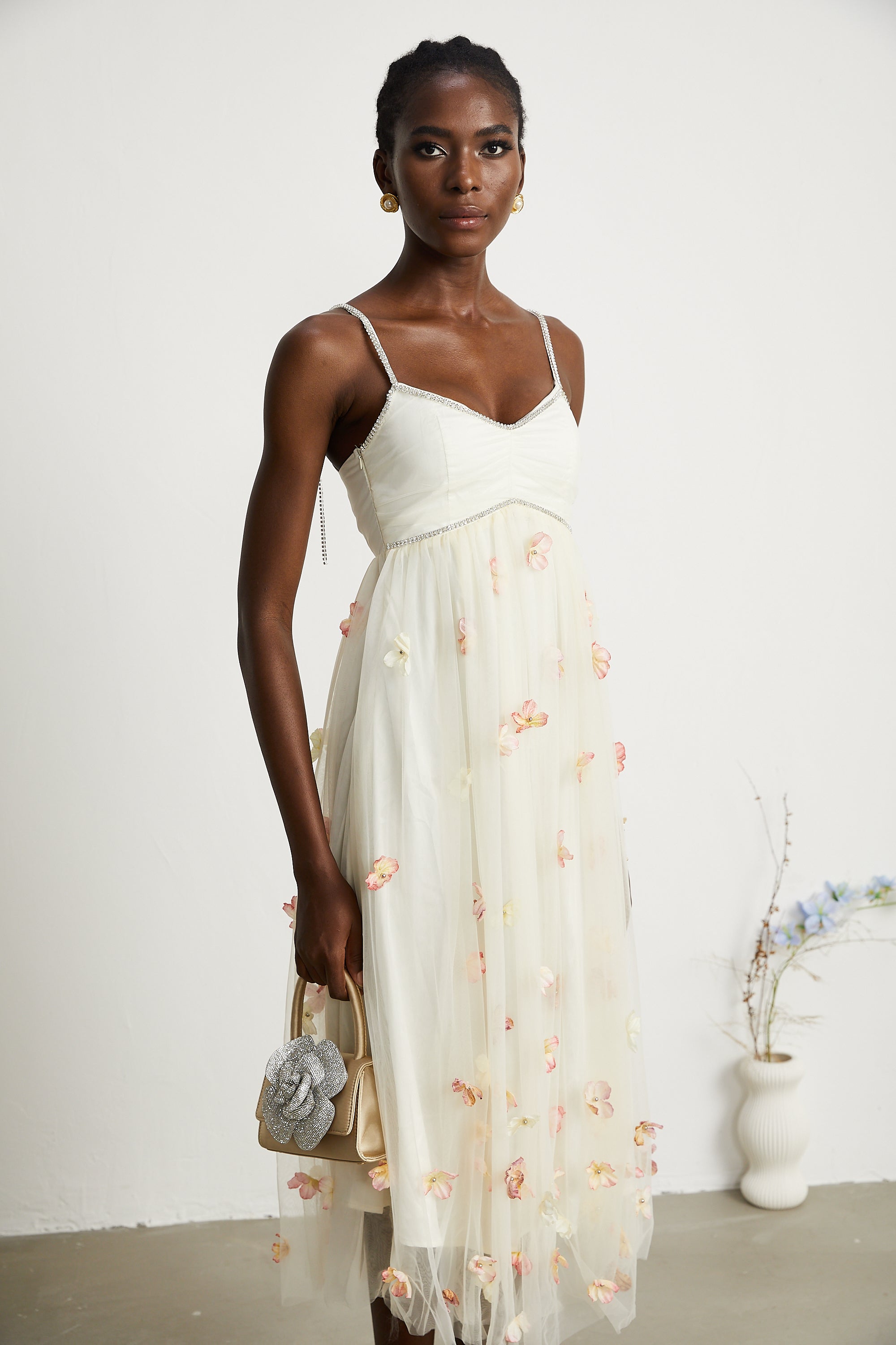 Isabeau midi elbise