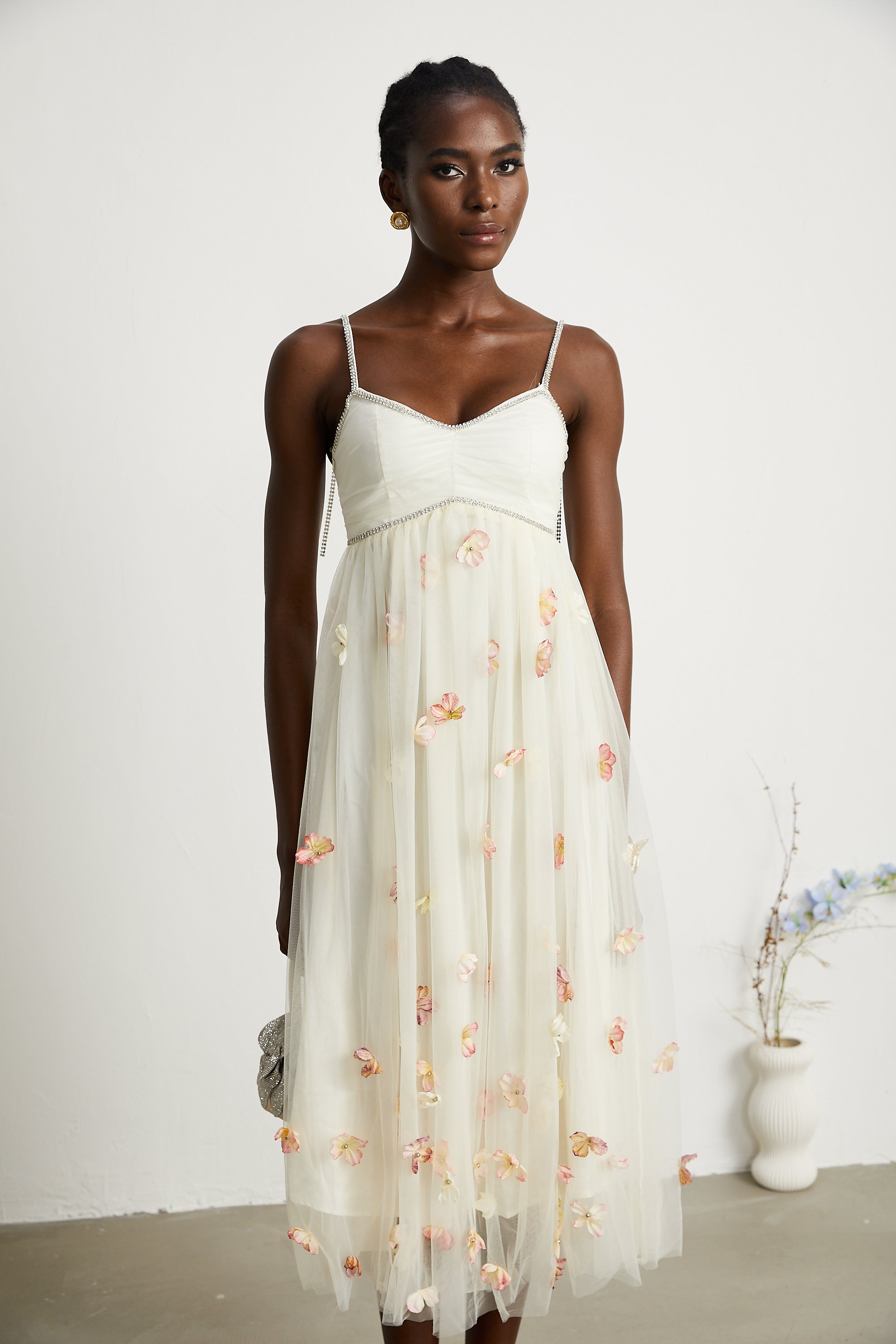 Isabeau midi elbise