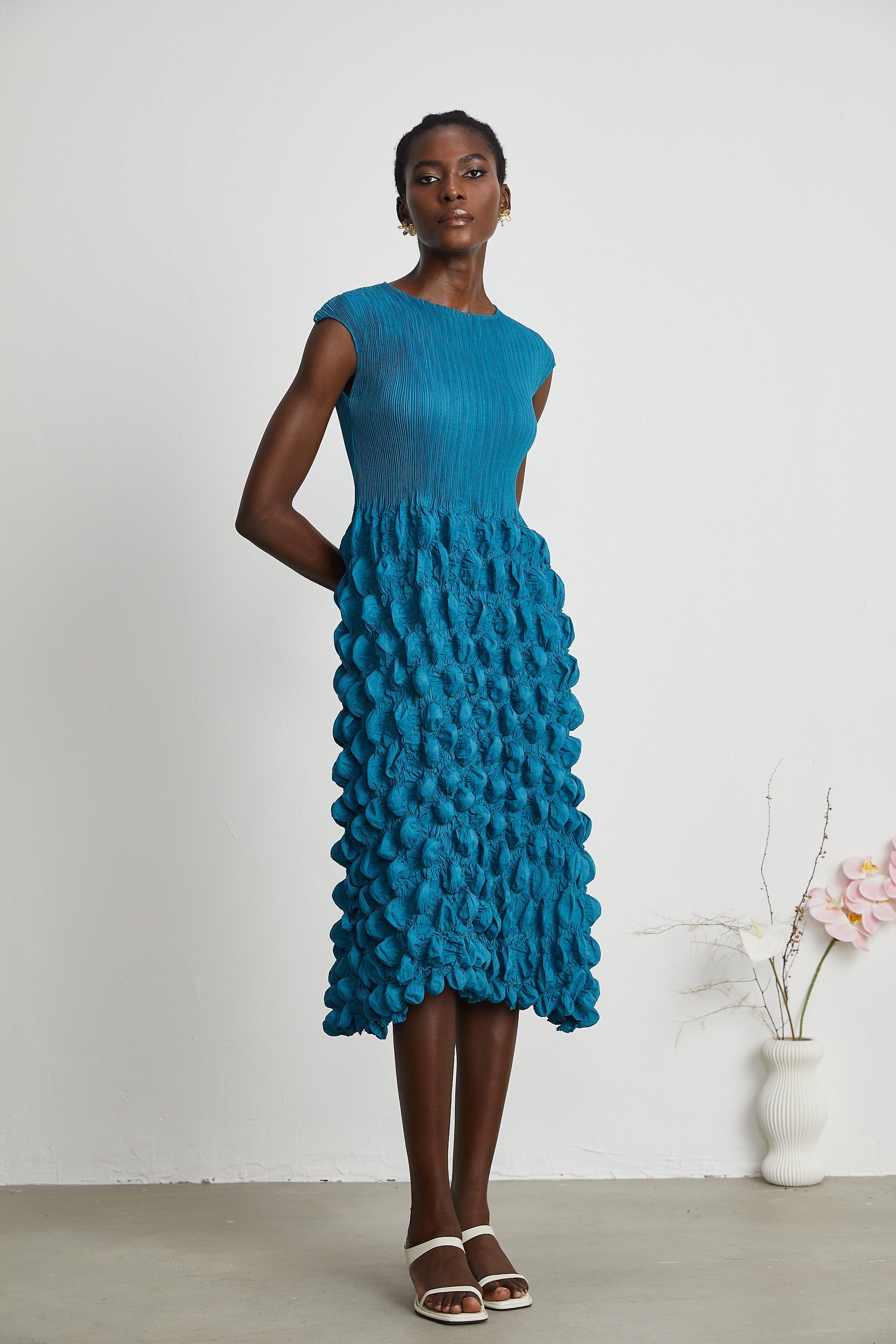 Estelle midi elbise