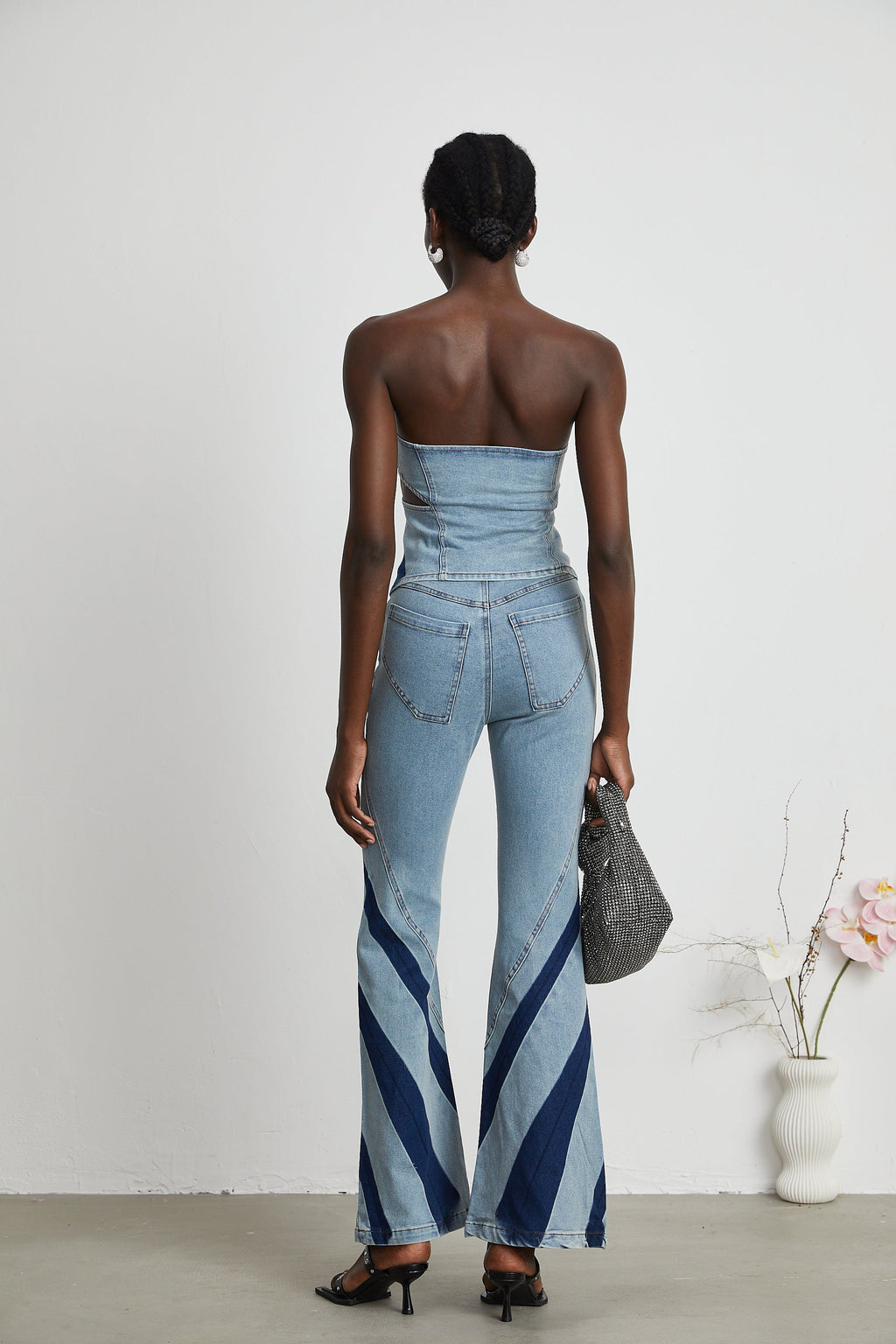 Inès Bloklu Denim Üst Ve Kot Pantolon Eşleştirme Seti