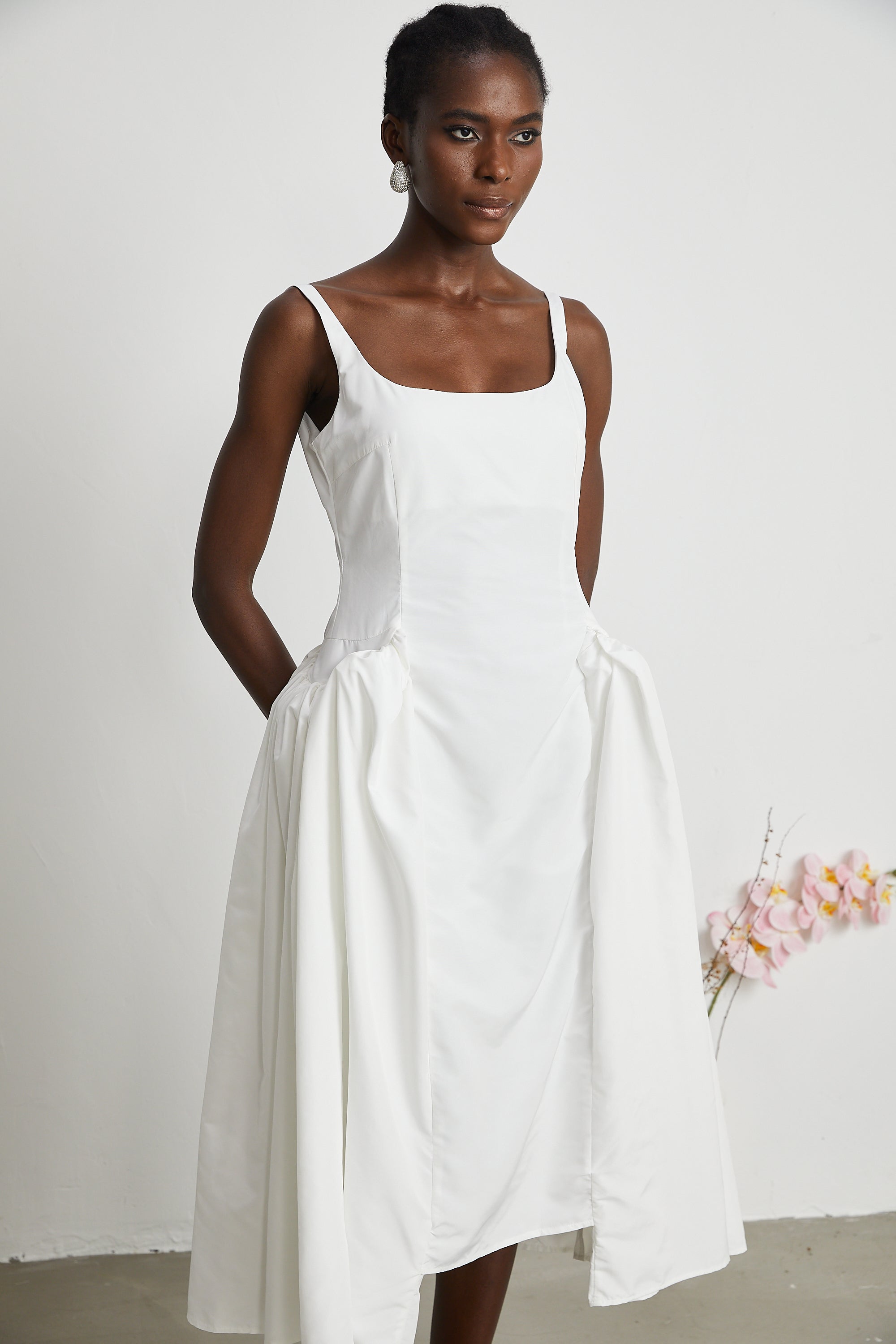 Ingrid midi elbise