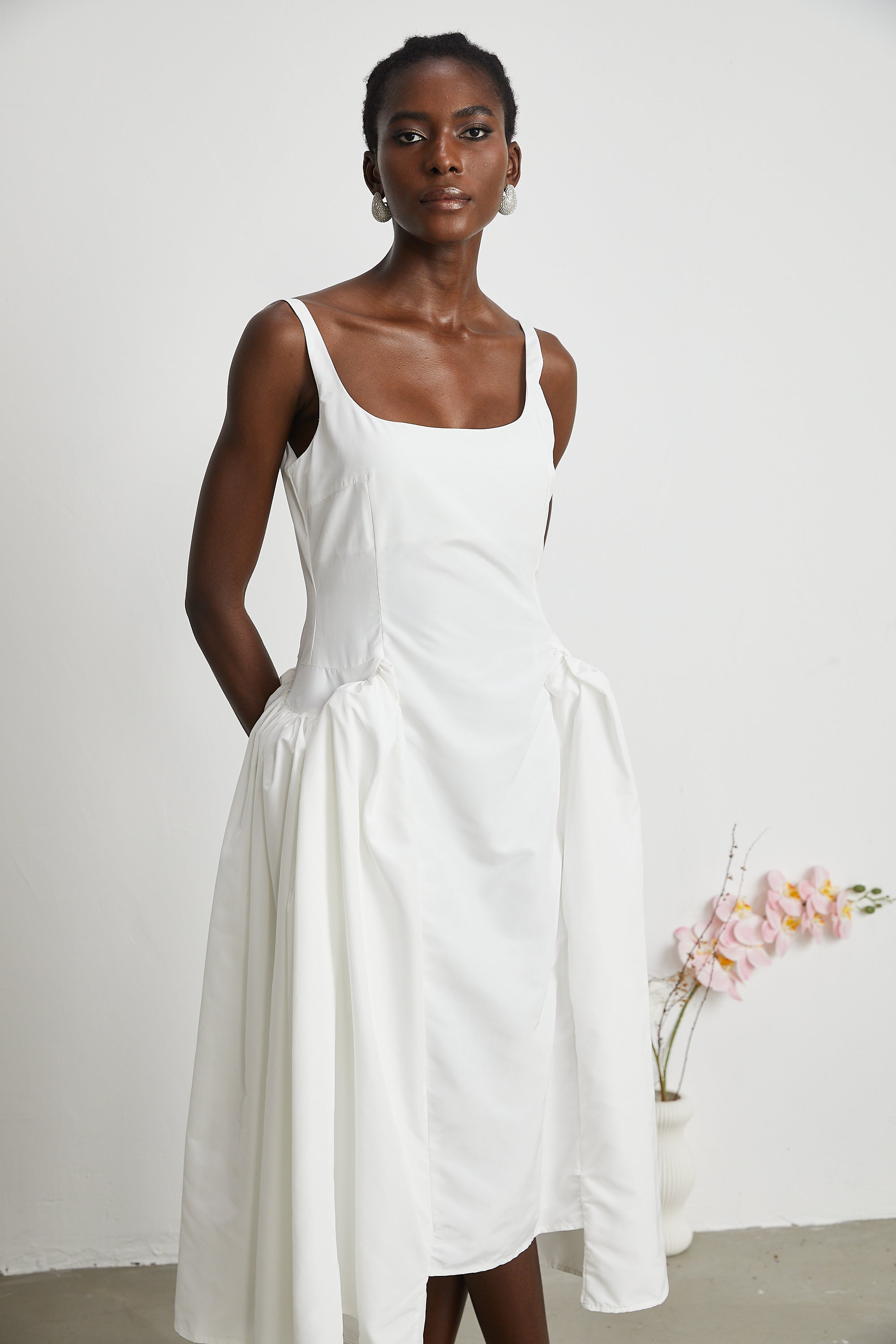 Ingrid midi elbise