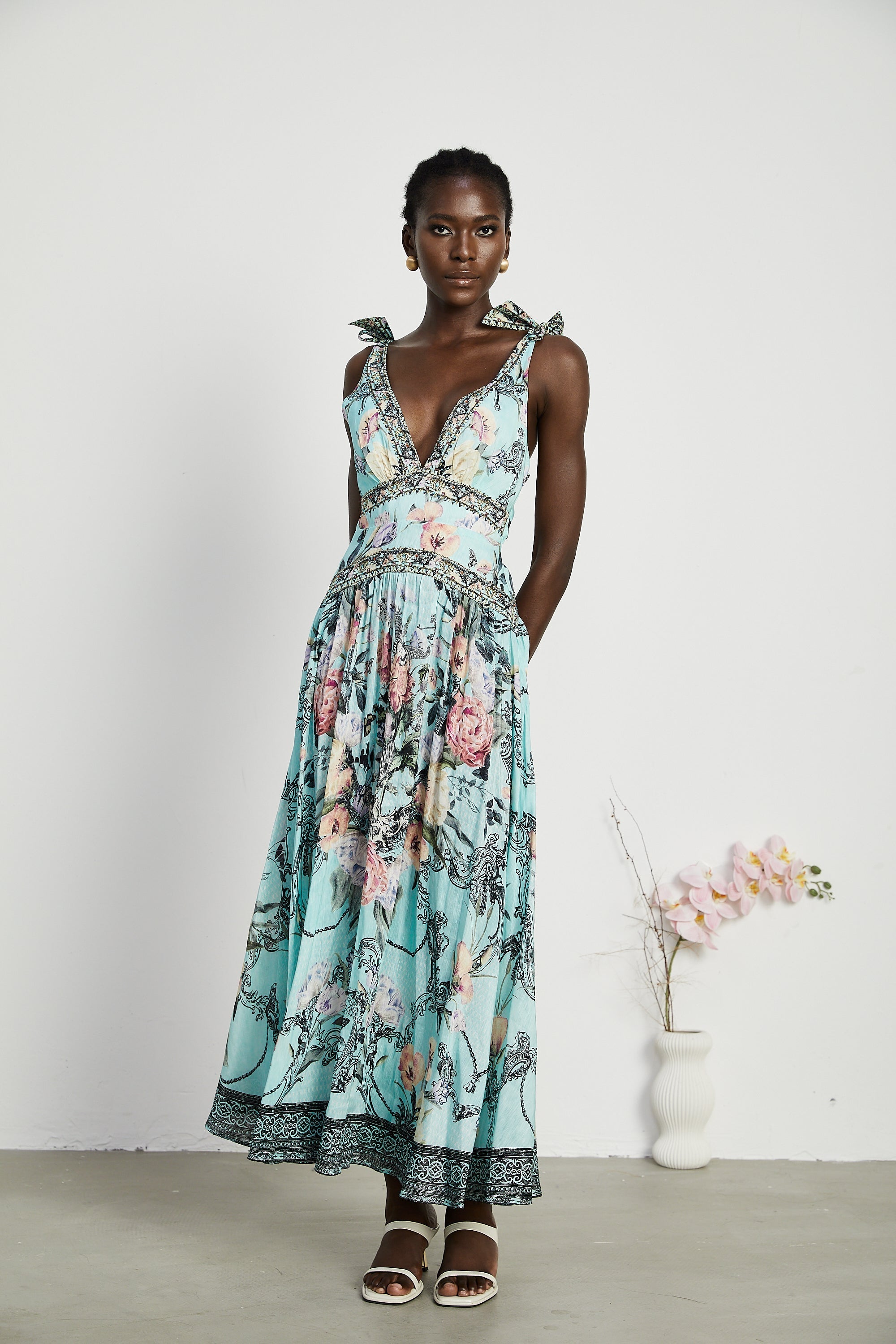 Saira midi elbise