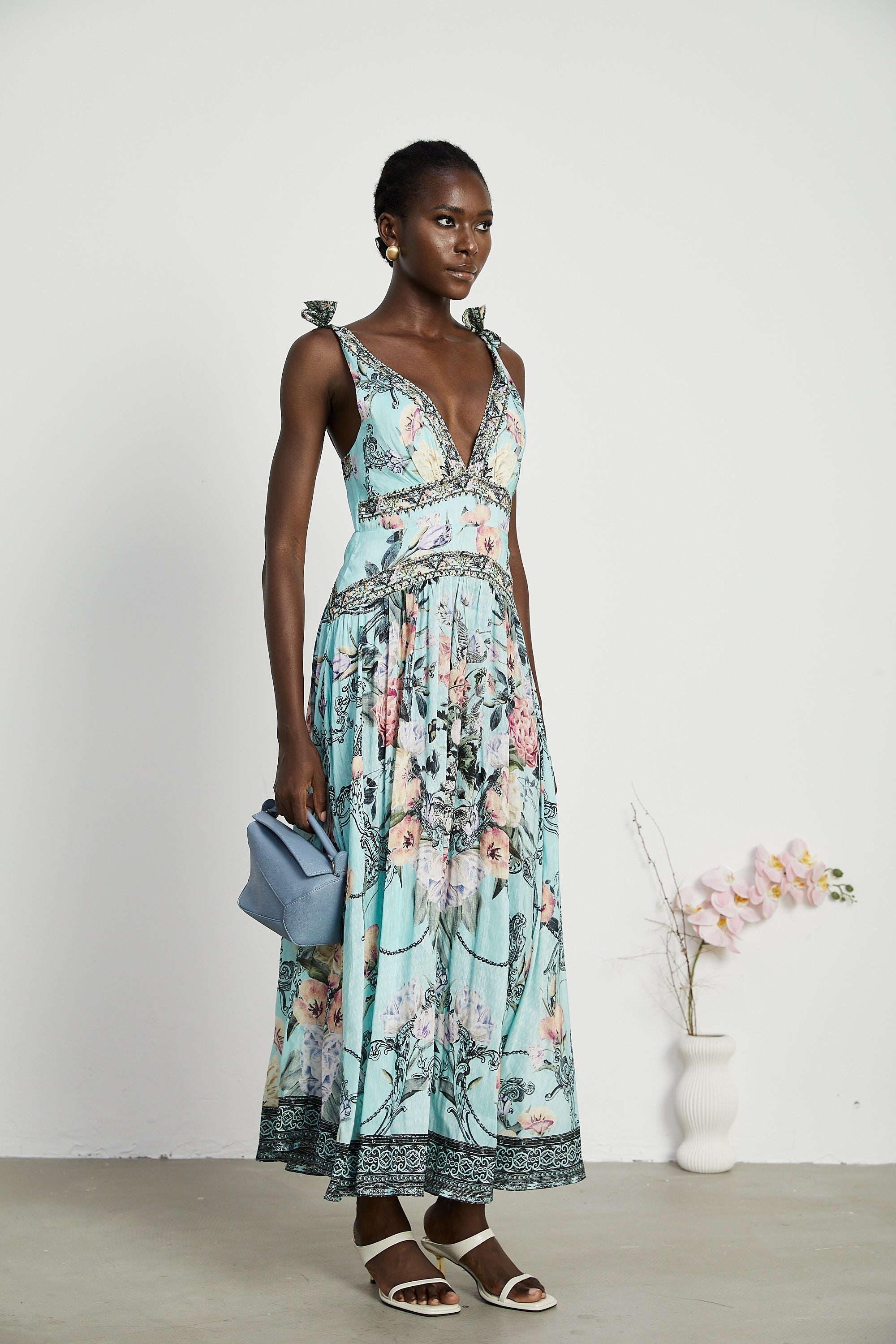 Saira midi elbise