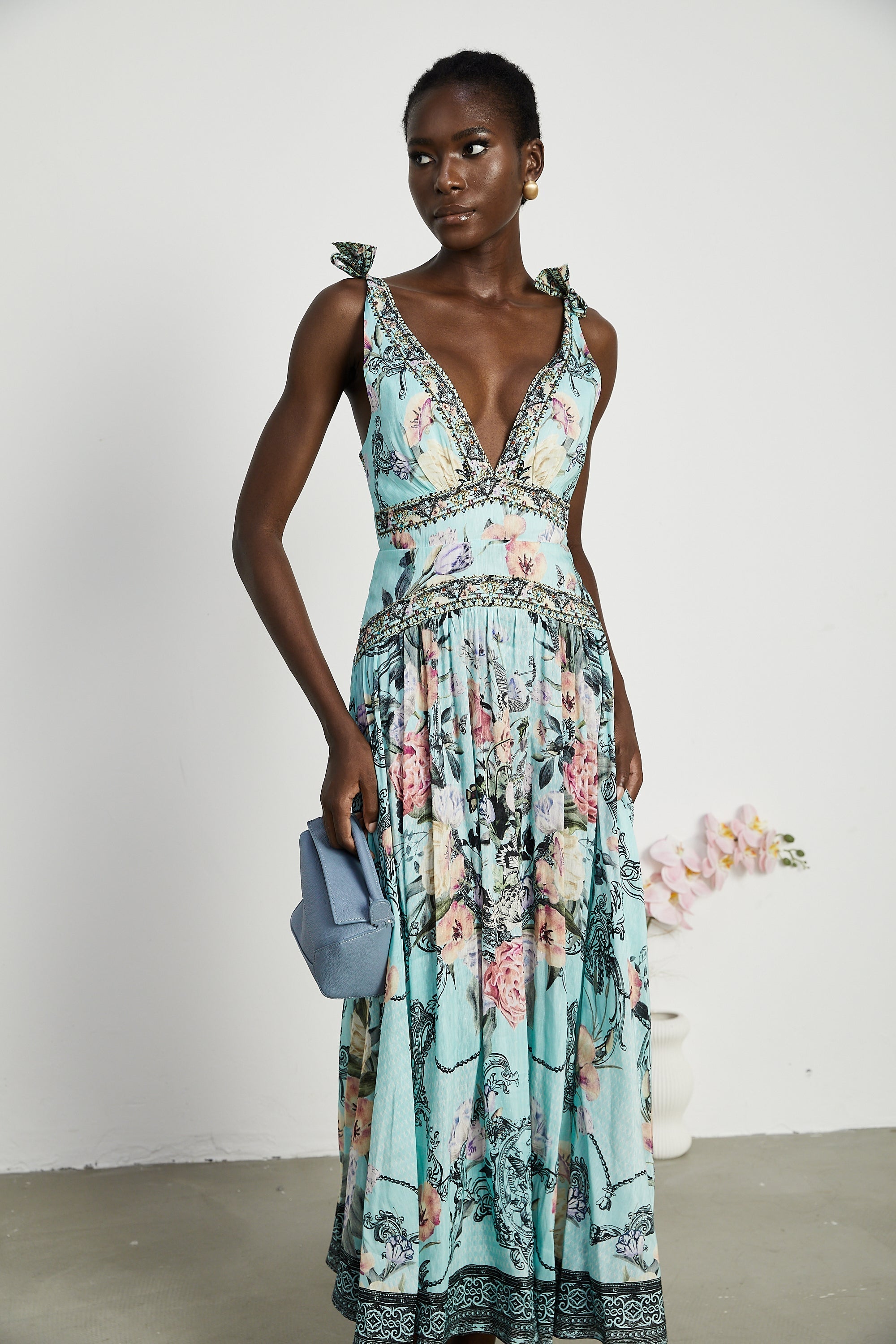 Saira midi elbise
