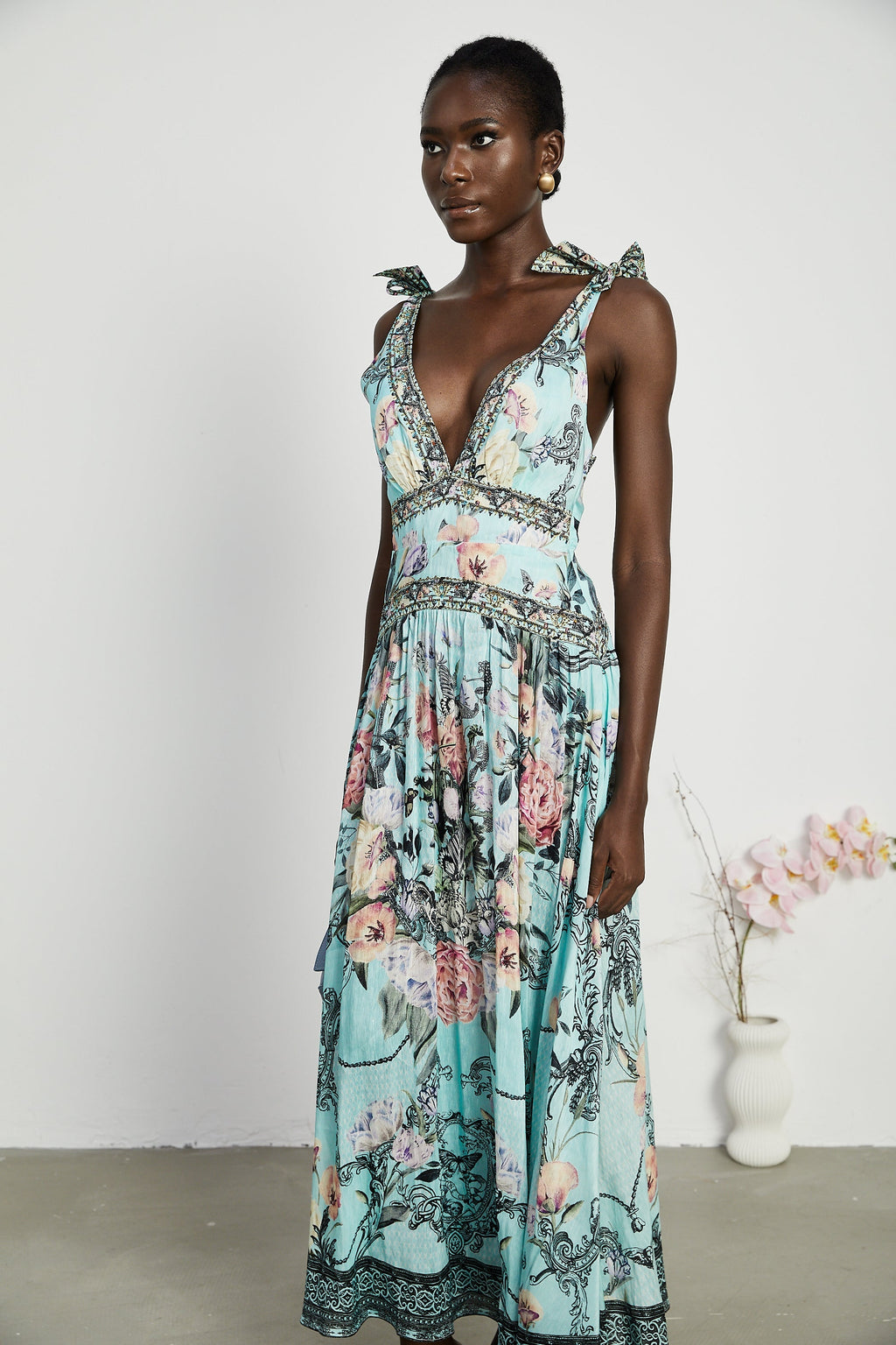 Saira midi elbise
