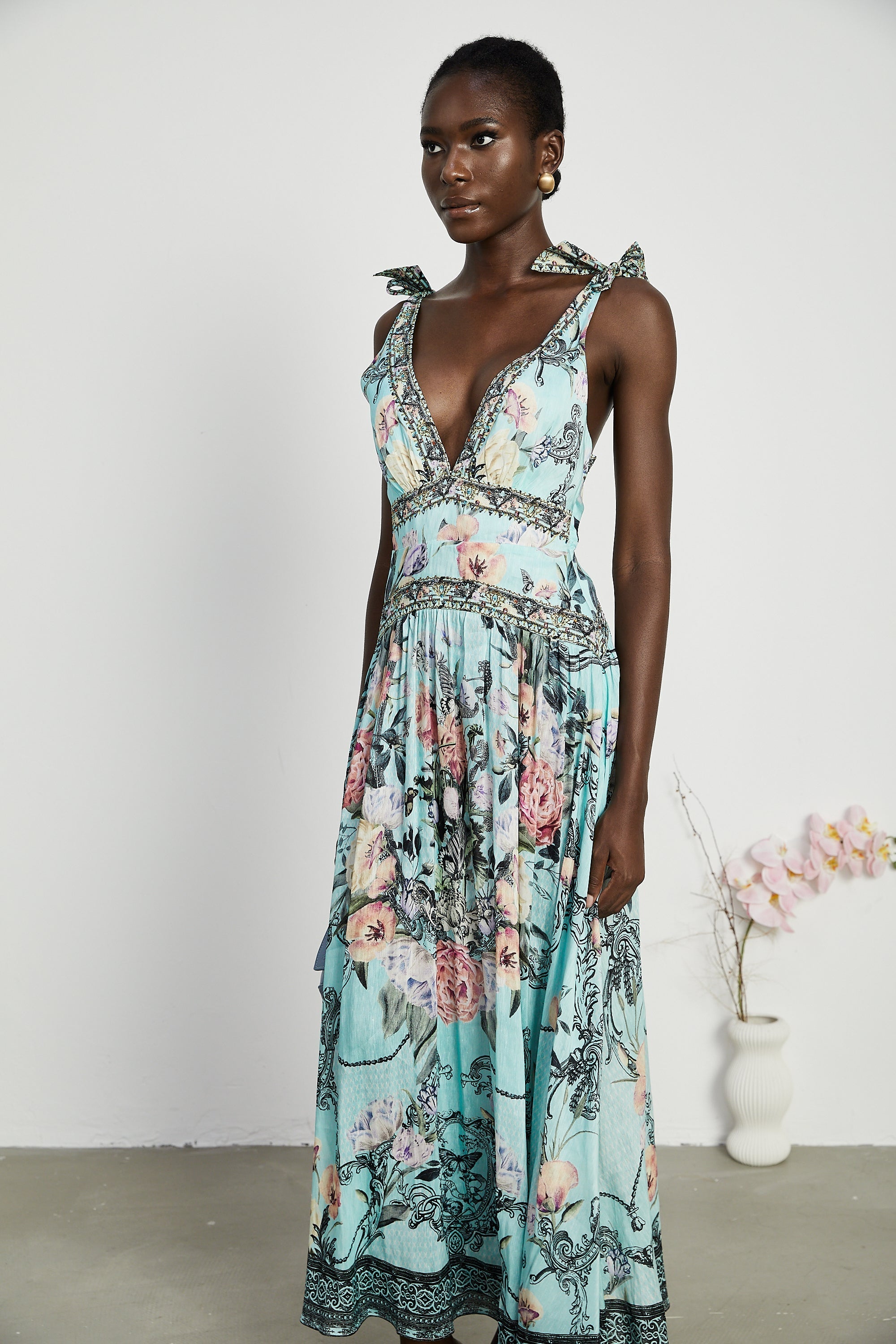 Saira midi elbise
