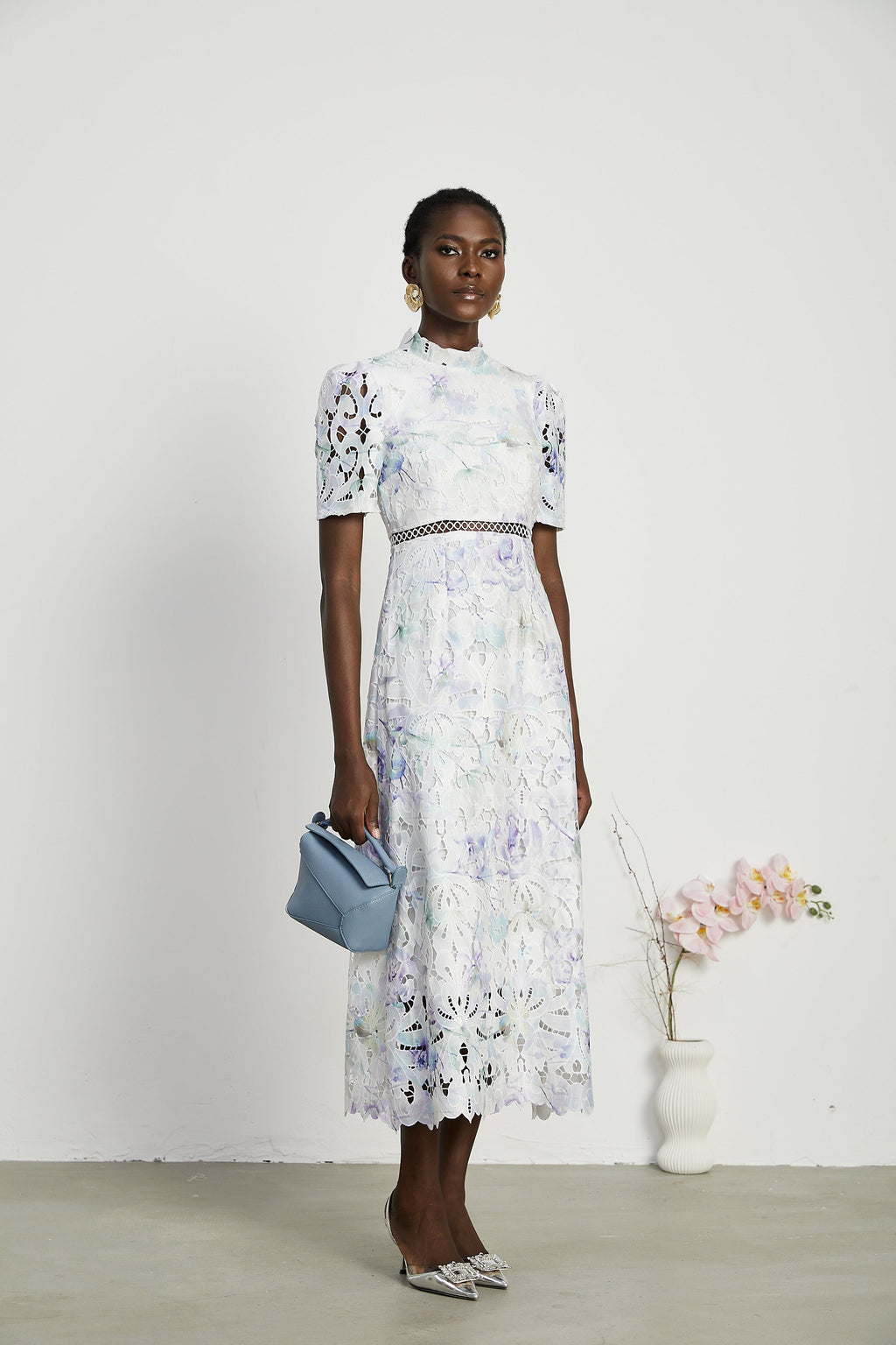 Blanche midi elbise