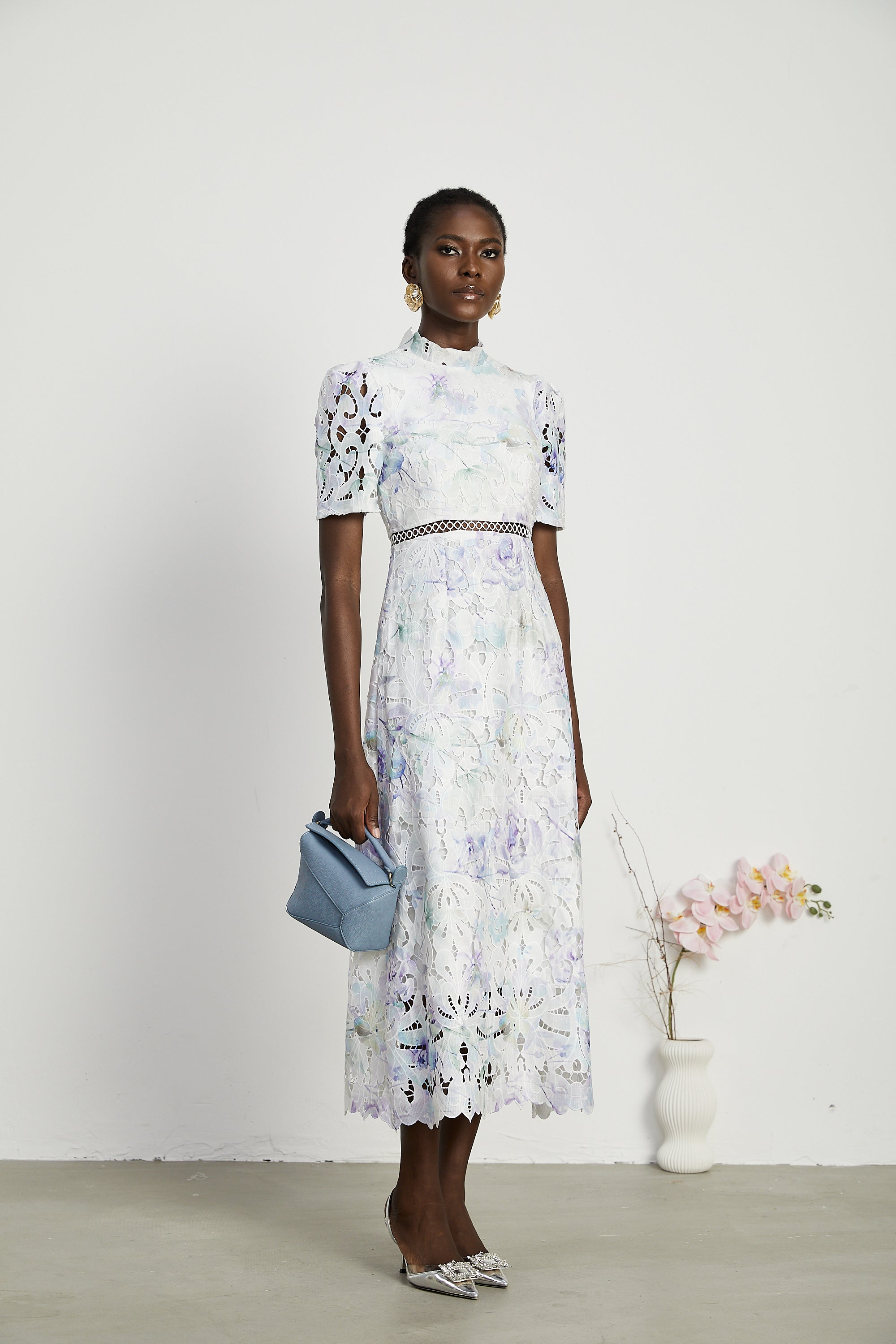 Blanche midi elbise