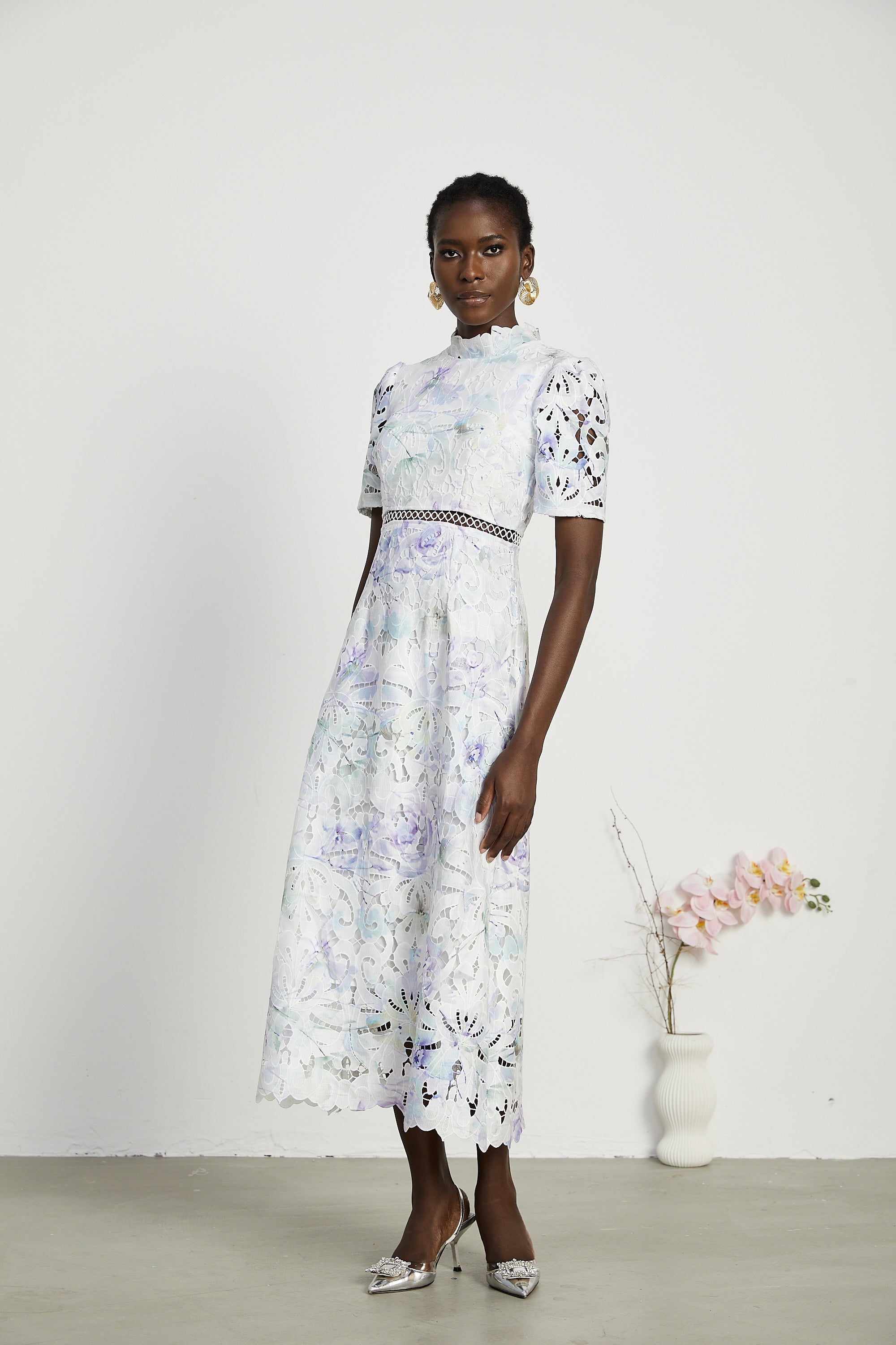 Blanche midi elbise