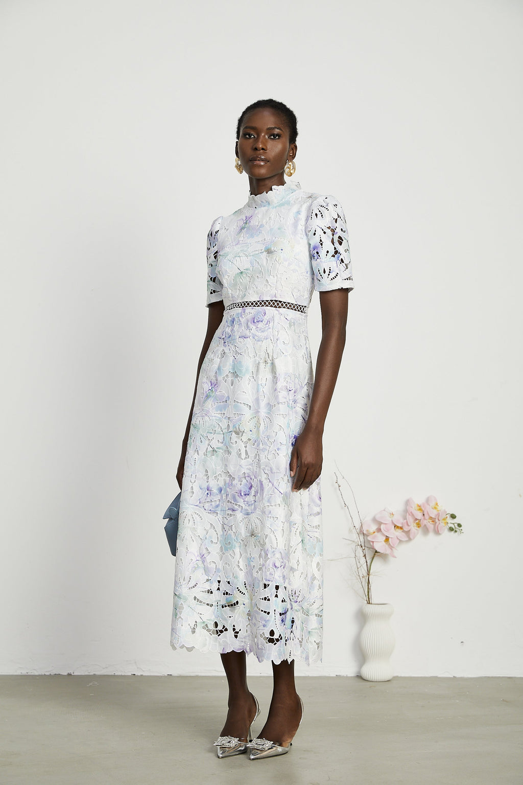 Blanche midi elbise