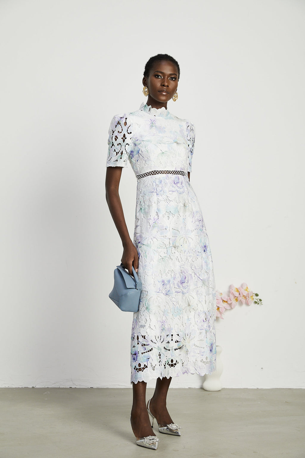 Blanche midi elbise