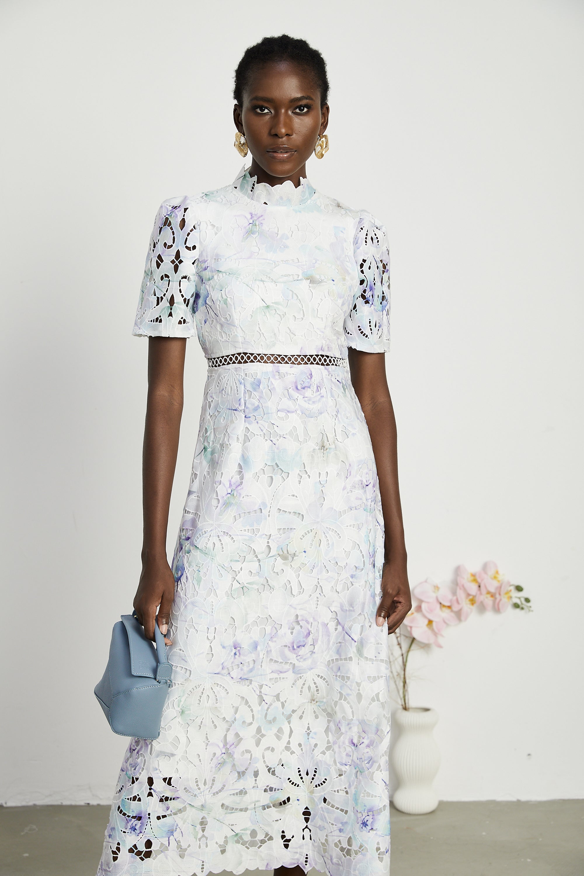 Blanche midi elbise