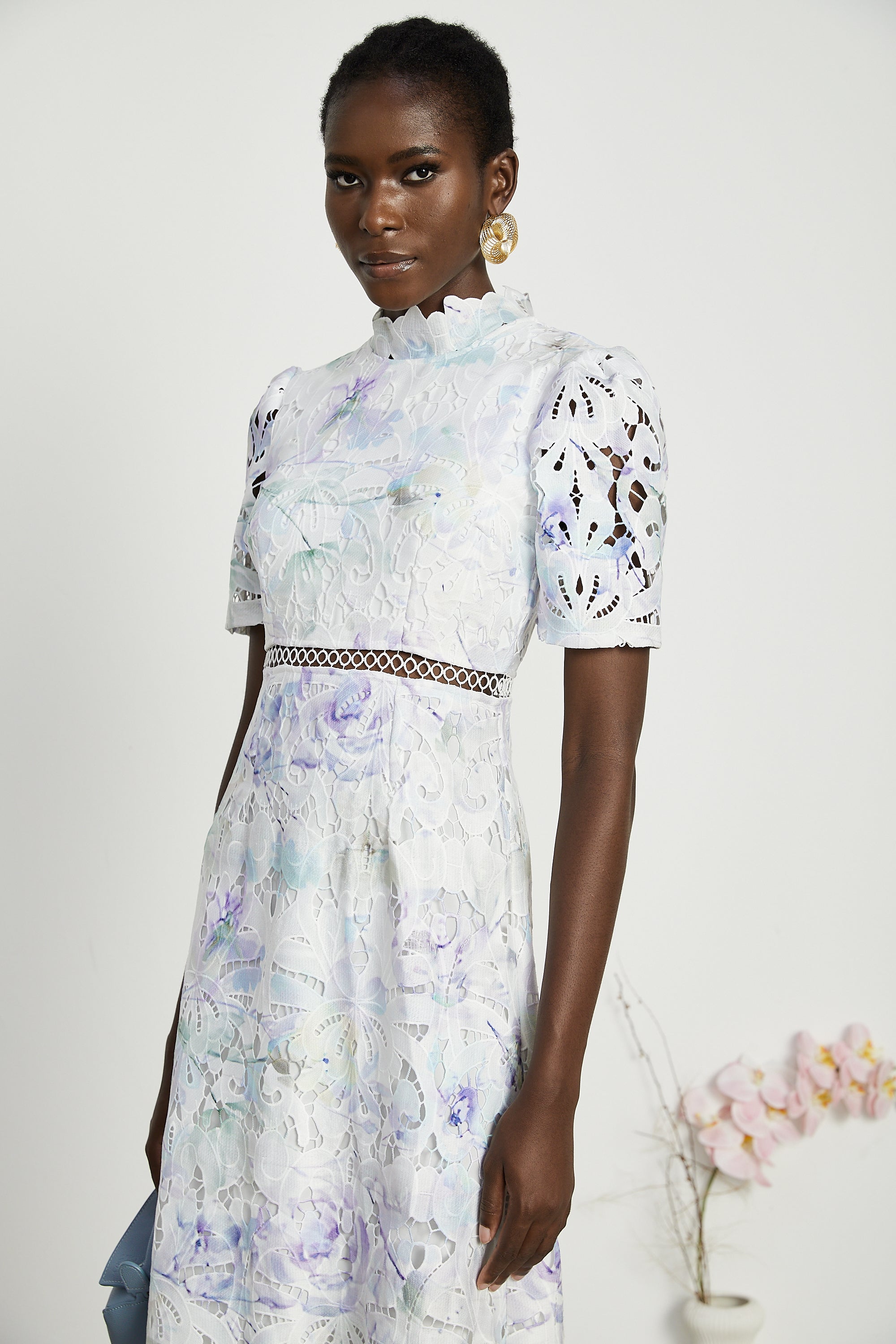 Blanche midi elbise