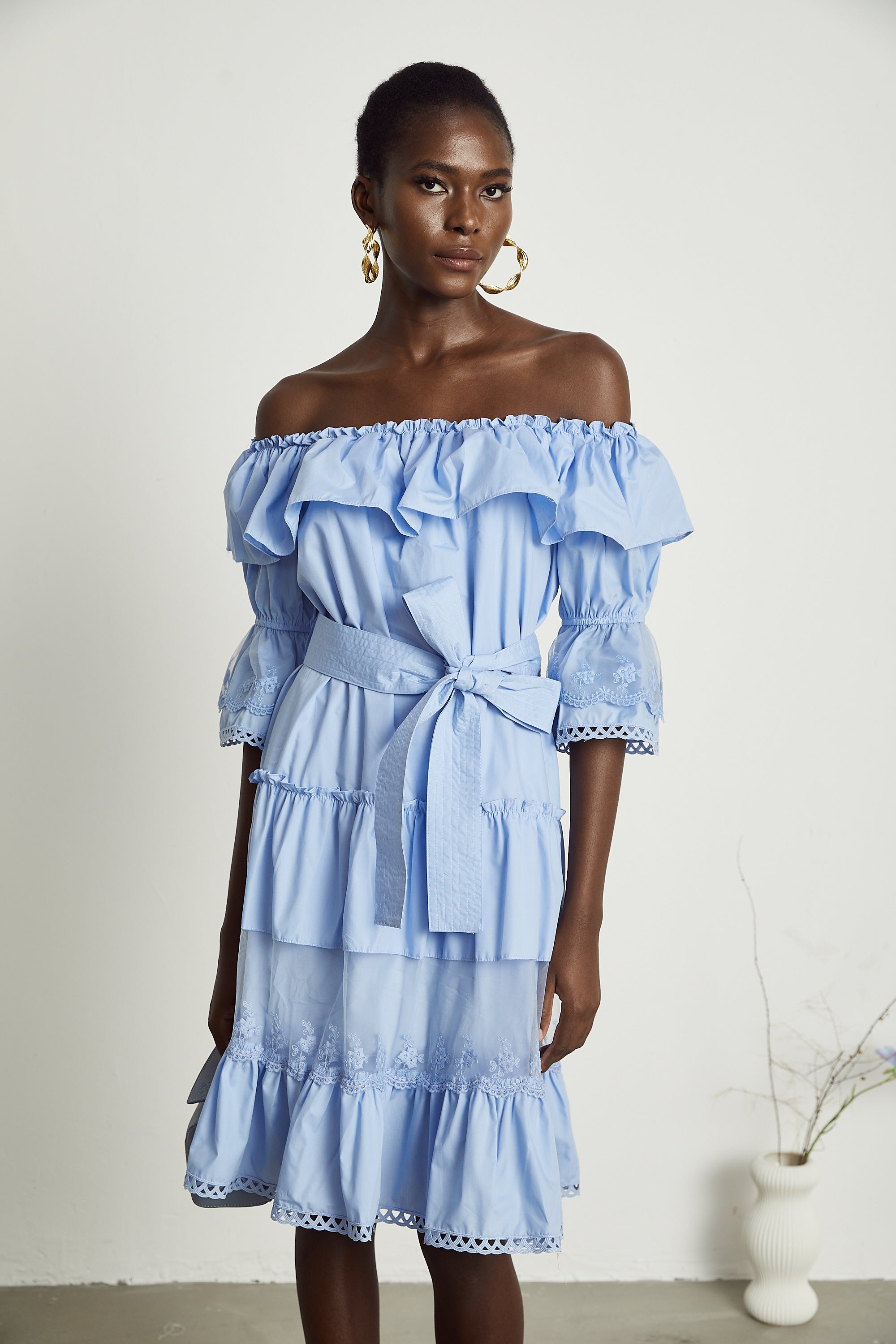 Sophie midi elbise