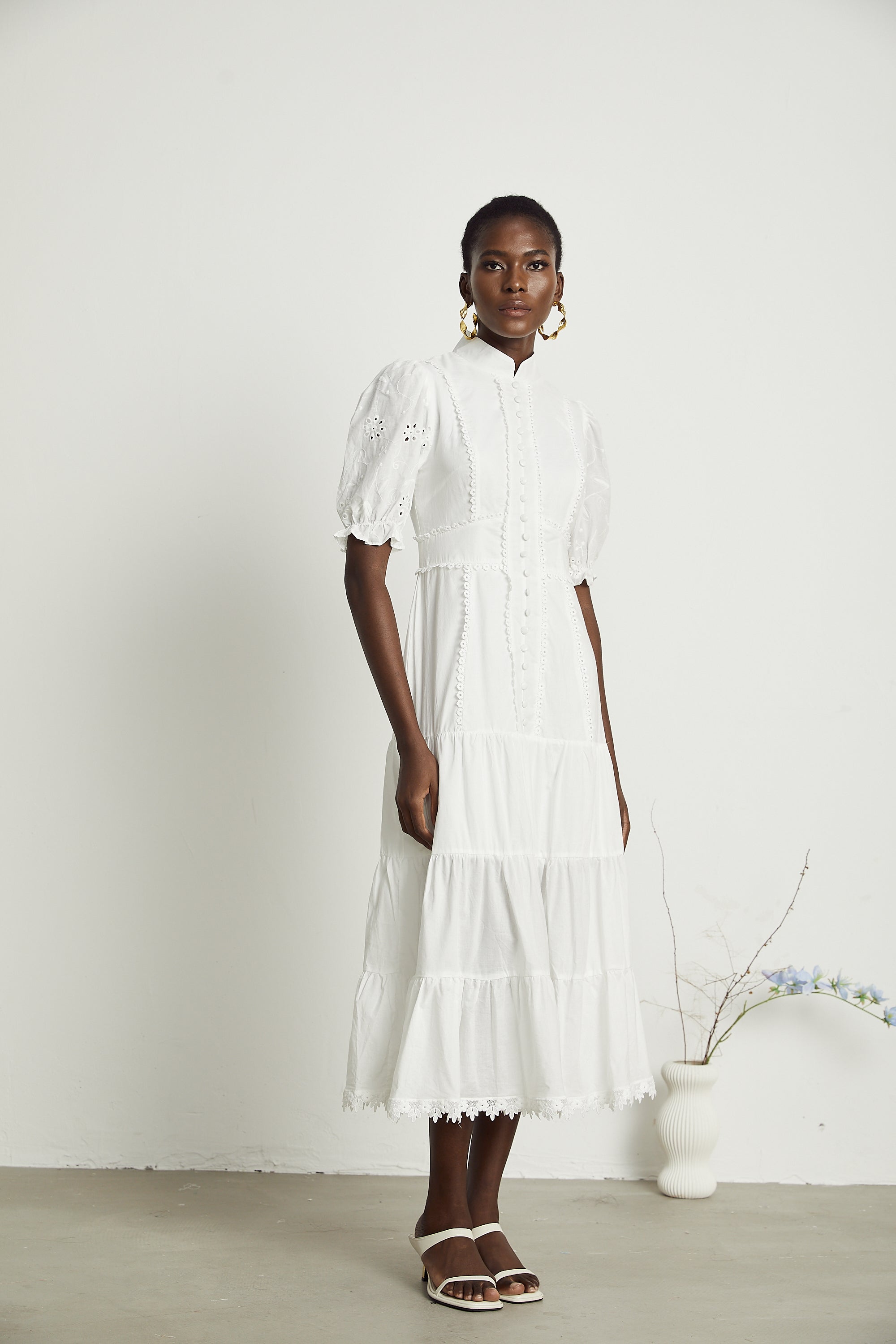 Coline dantel mini elbise