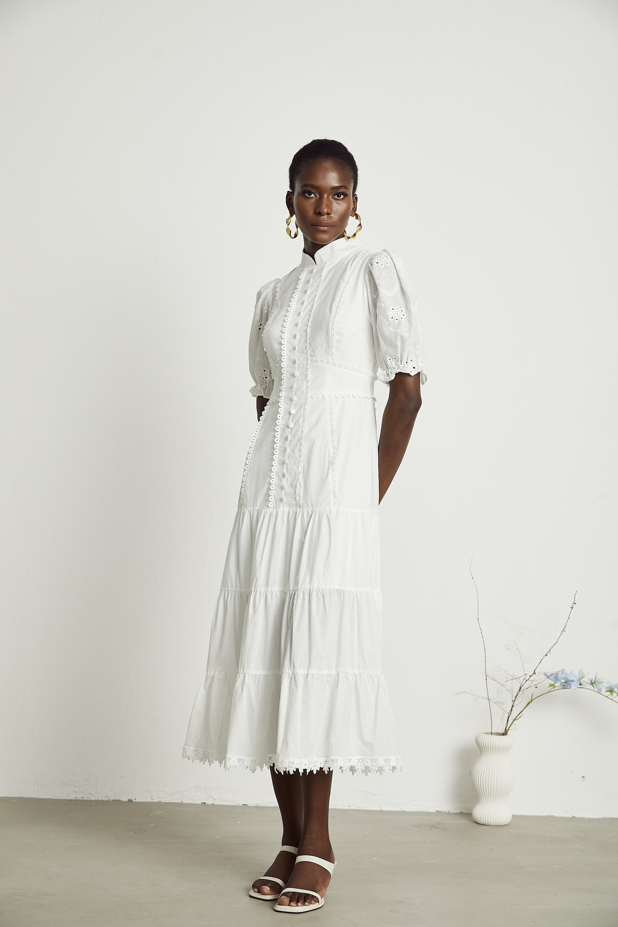 Coline dantel mini elbise