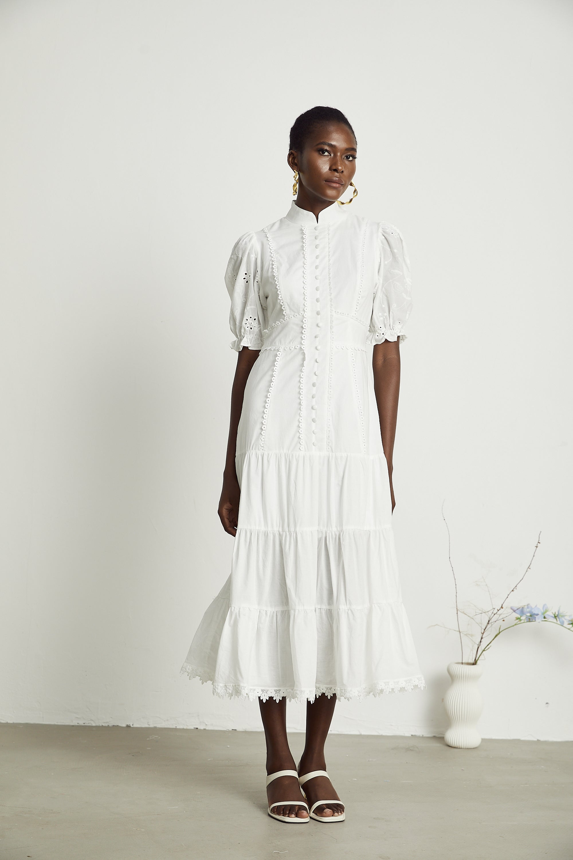 Coline dantel mini elbise