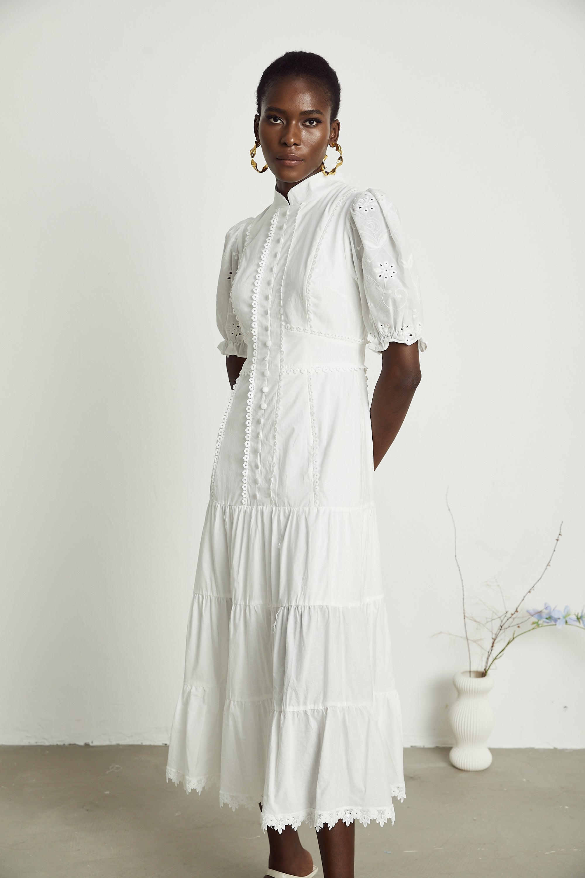 Coline dantel mini elbise