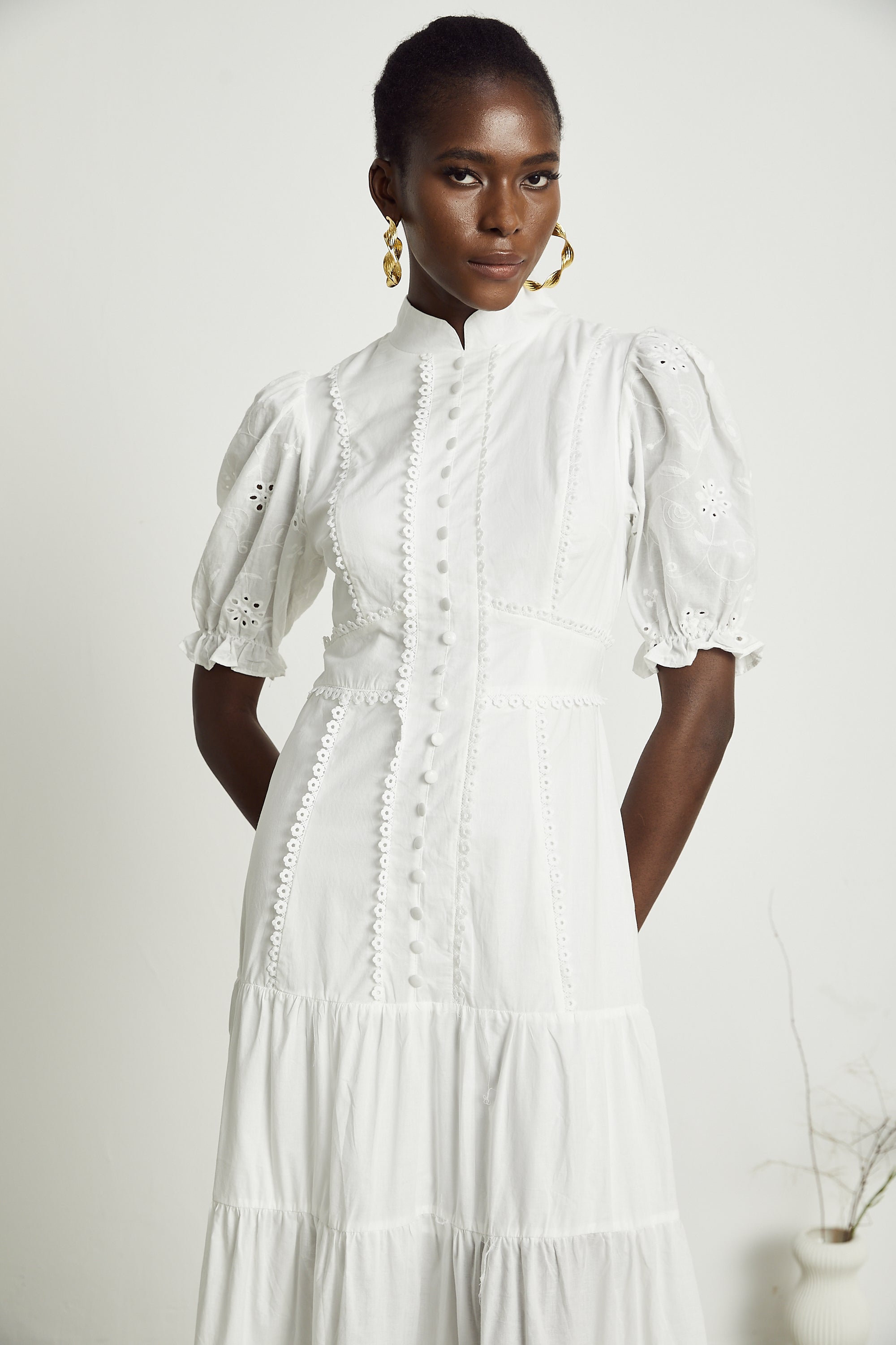 Coline dantel mini elbise