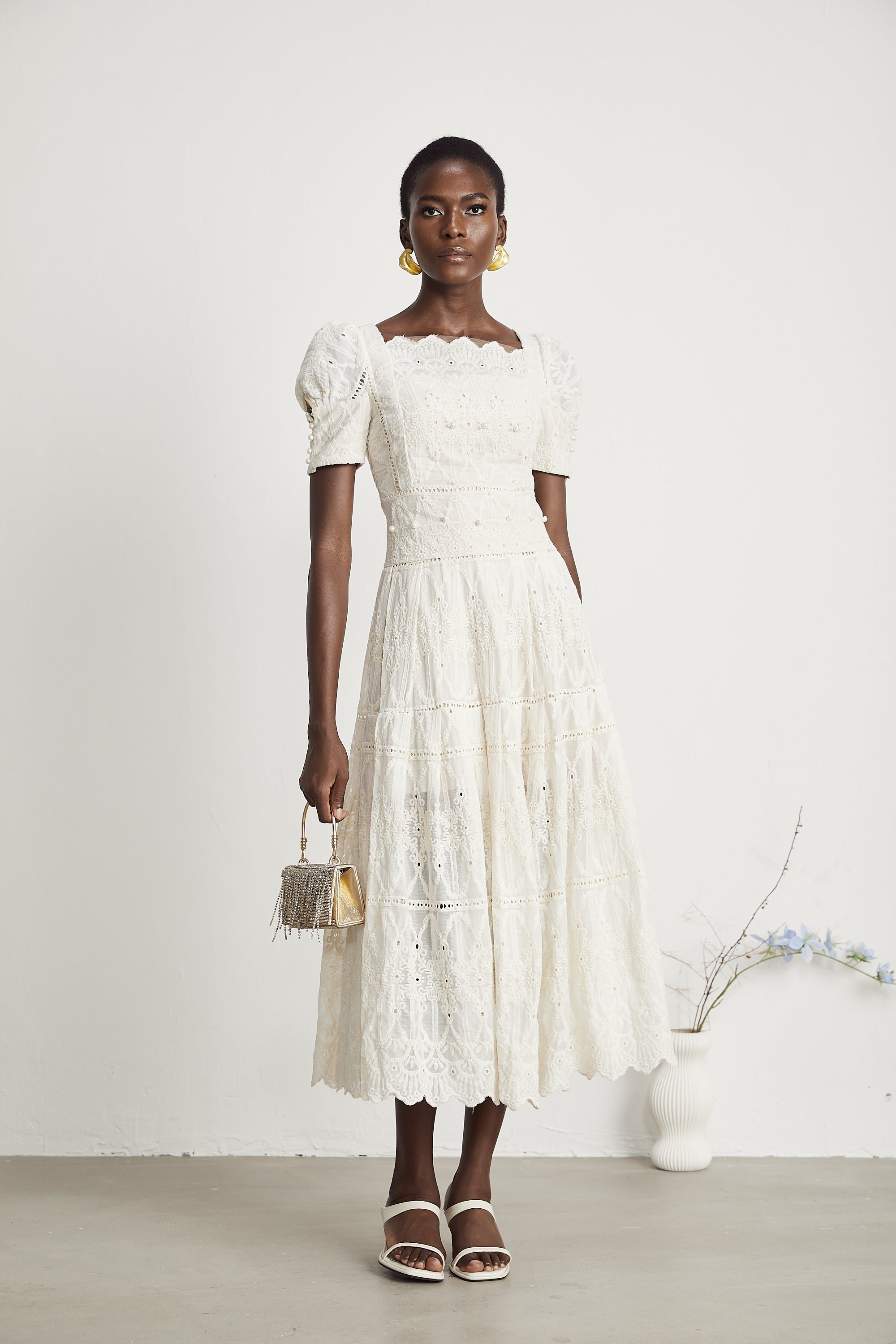 Anaïs midi elbise