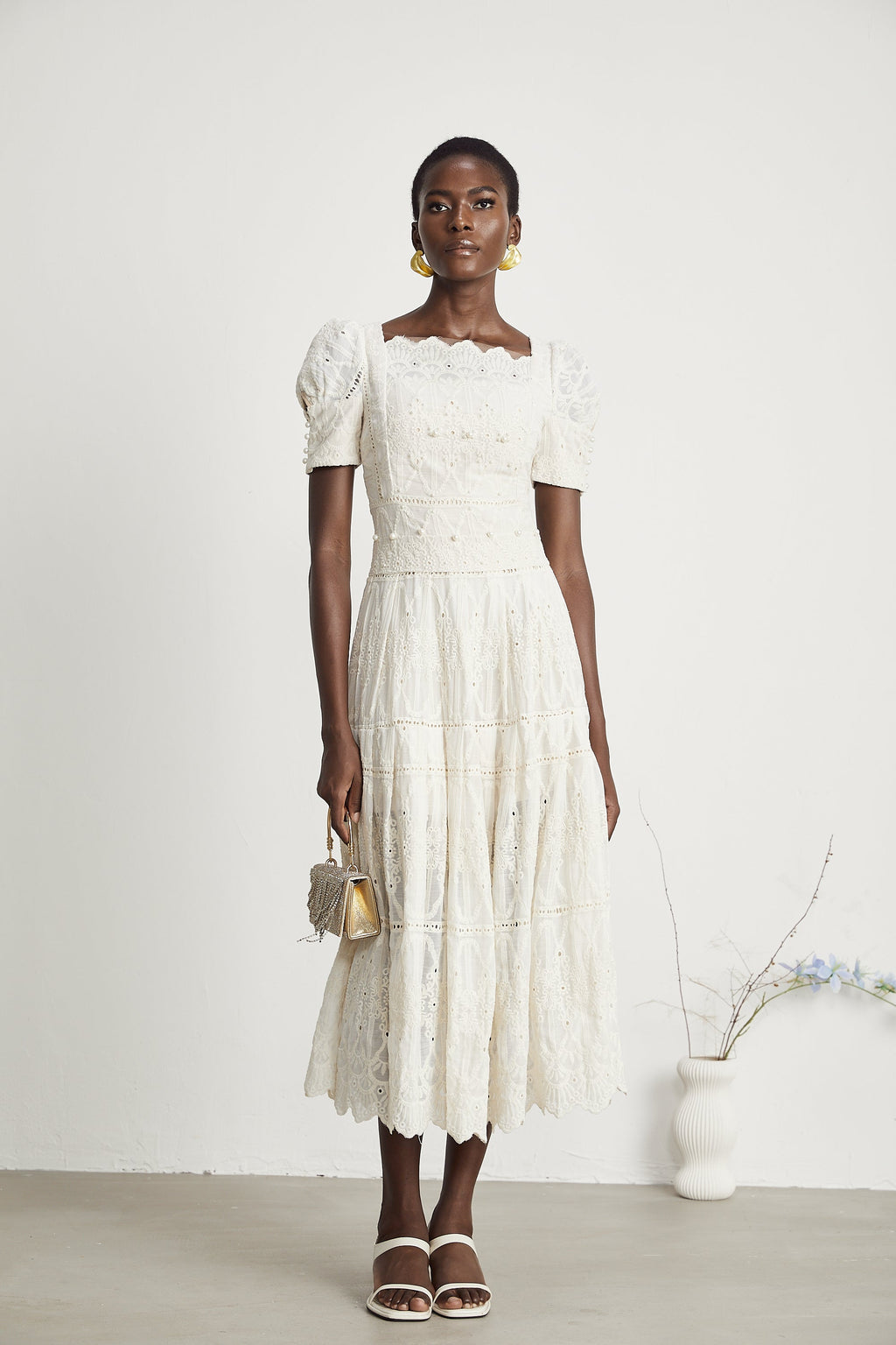Anaïs midi elbise