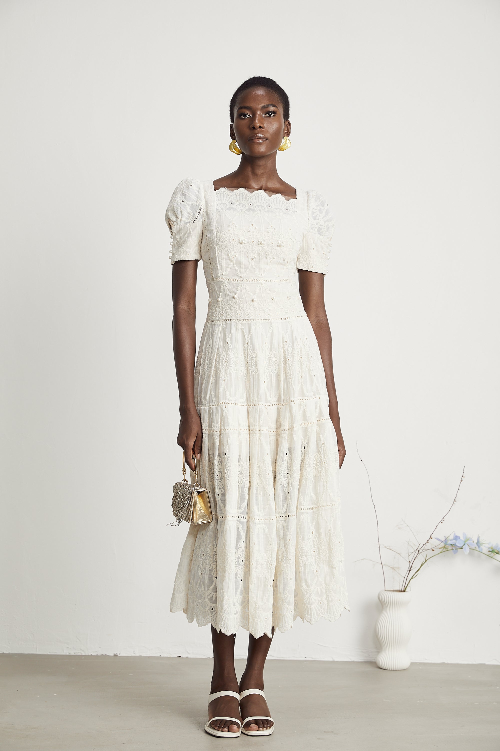 Anaïs midi elbise