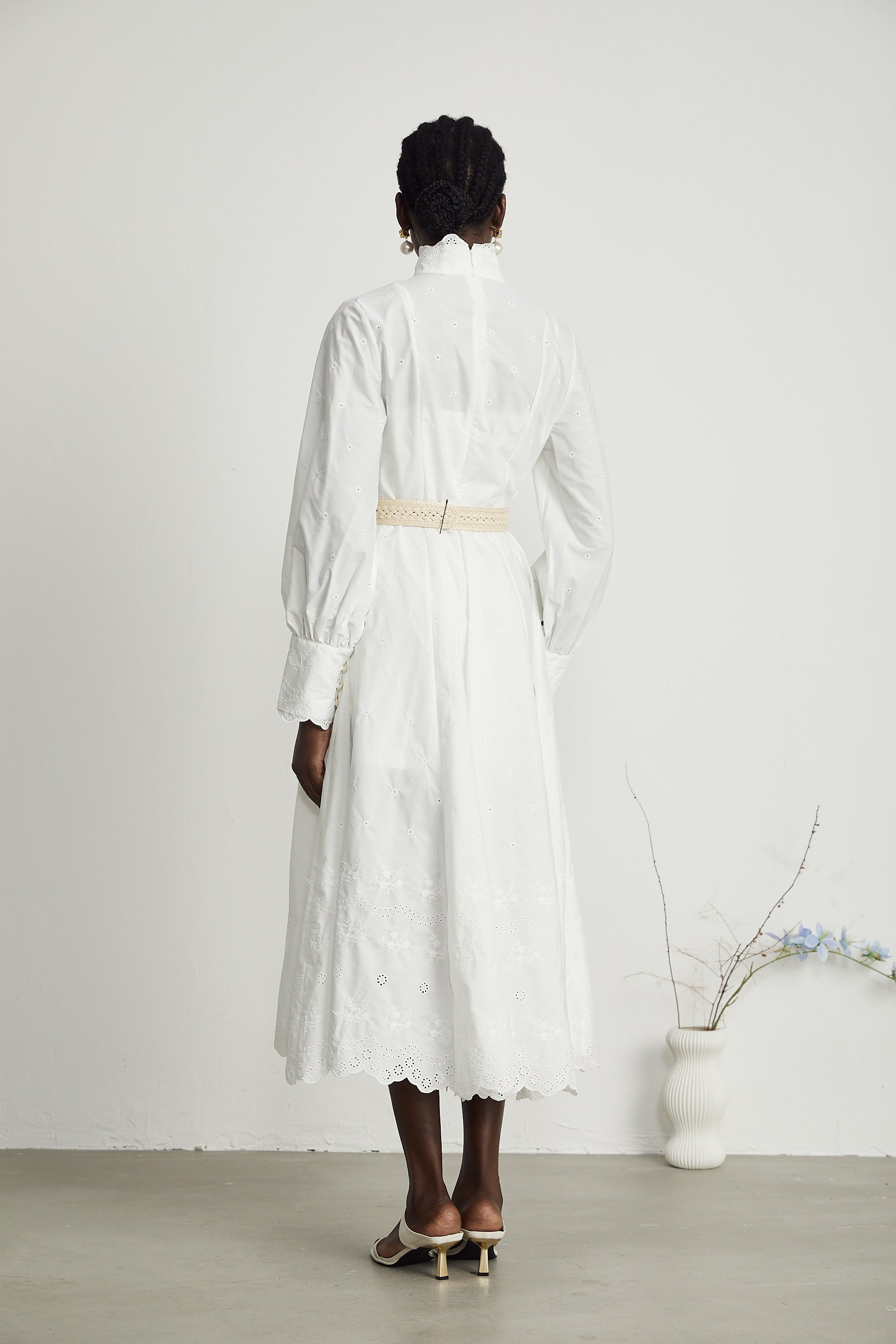 Apolline midi elbise