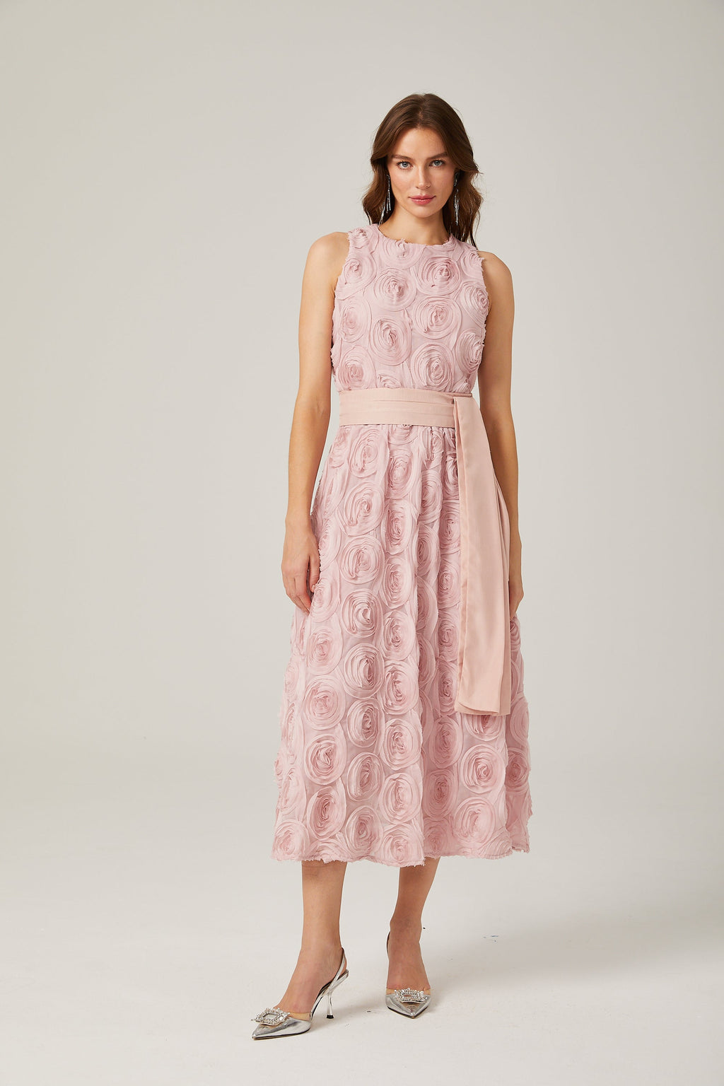 Paulette midi elbise