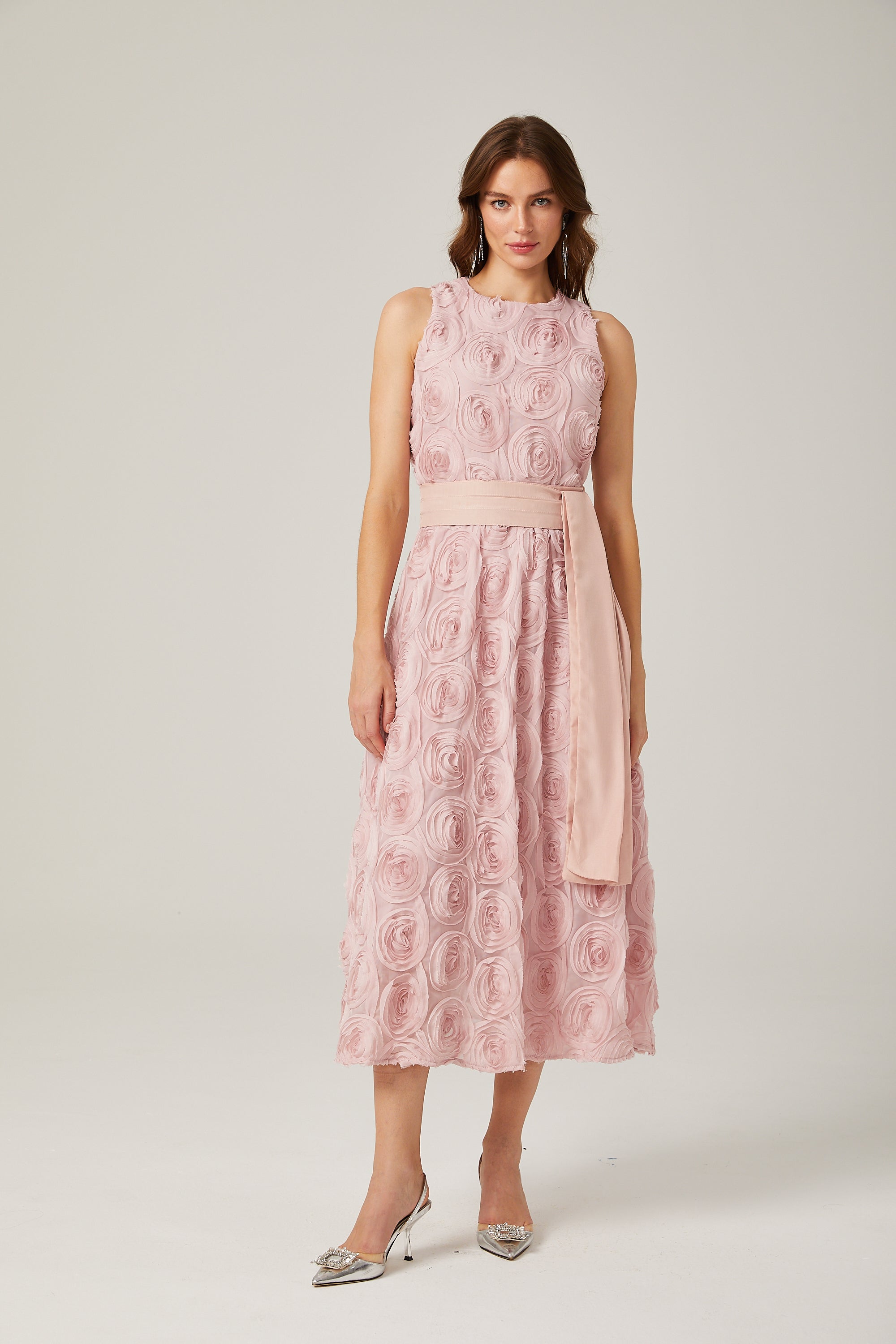 Paulette midi elbise
