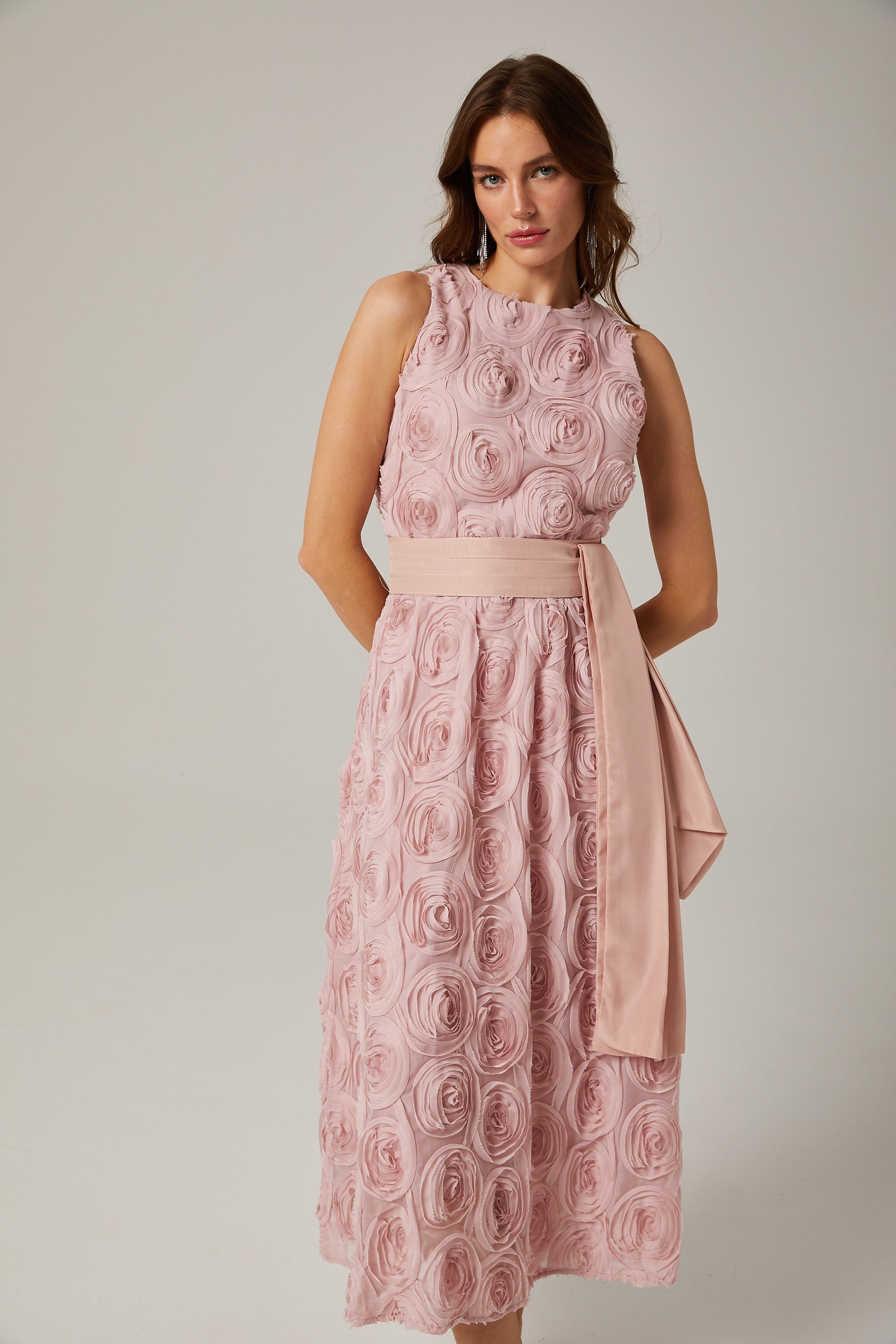 Paulette midi elbise