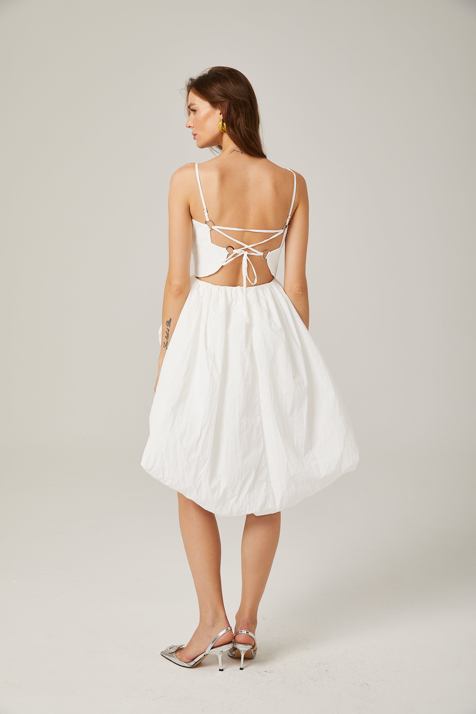 Chloé dekolte mini elbise