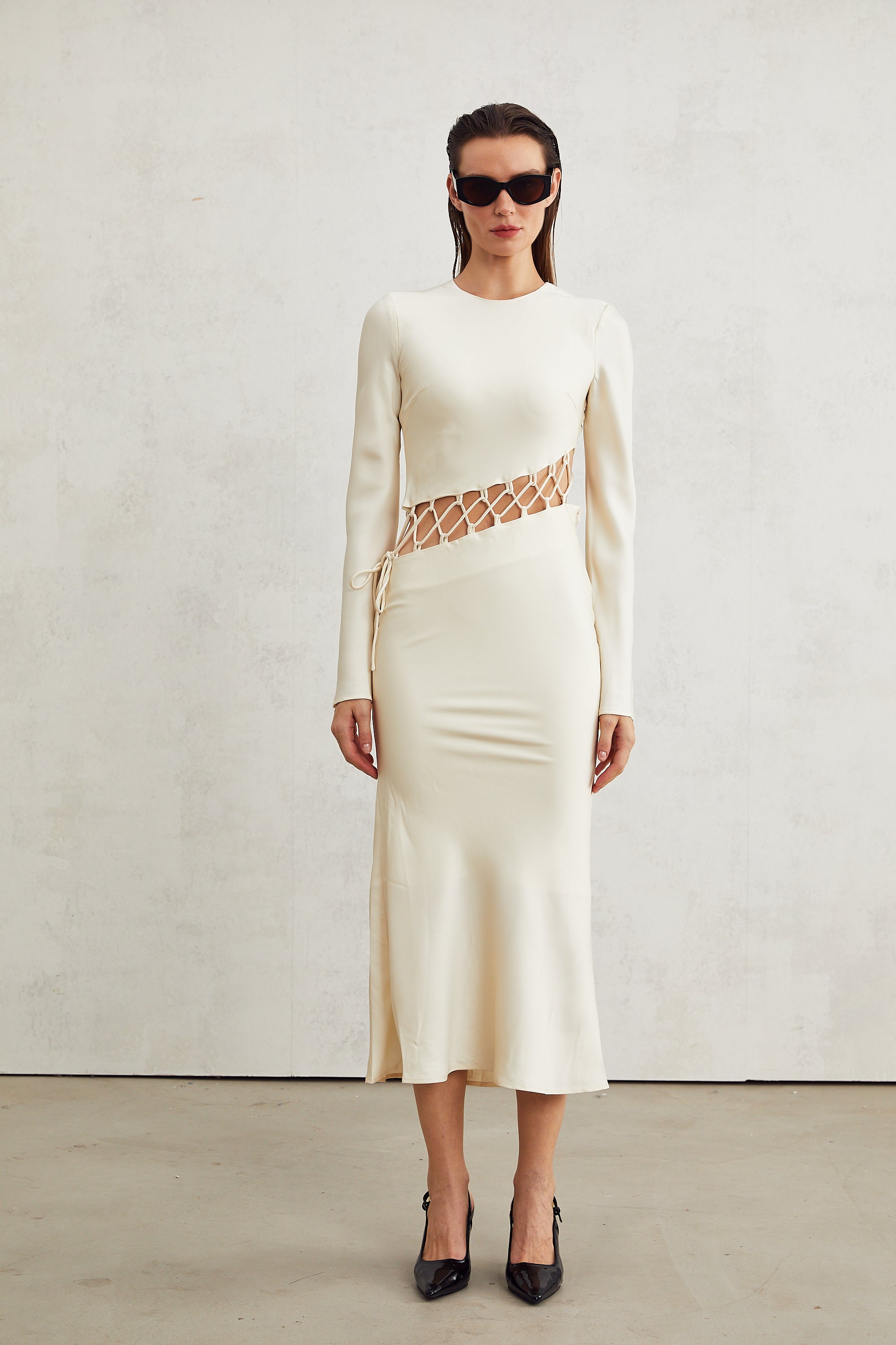 Constance midi elbise
