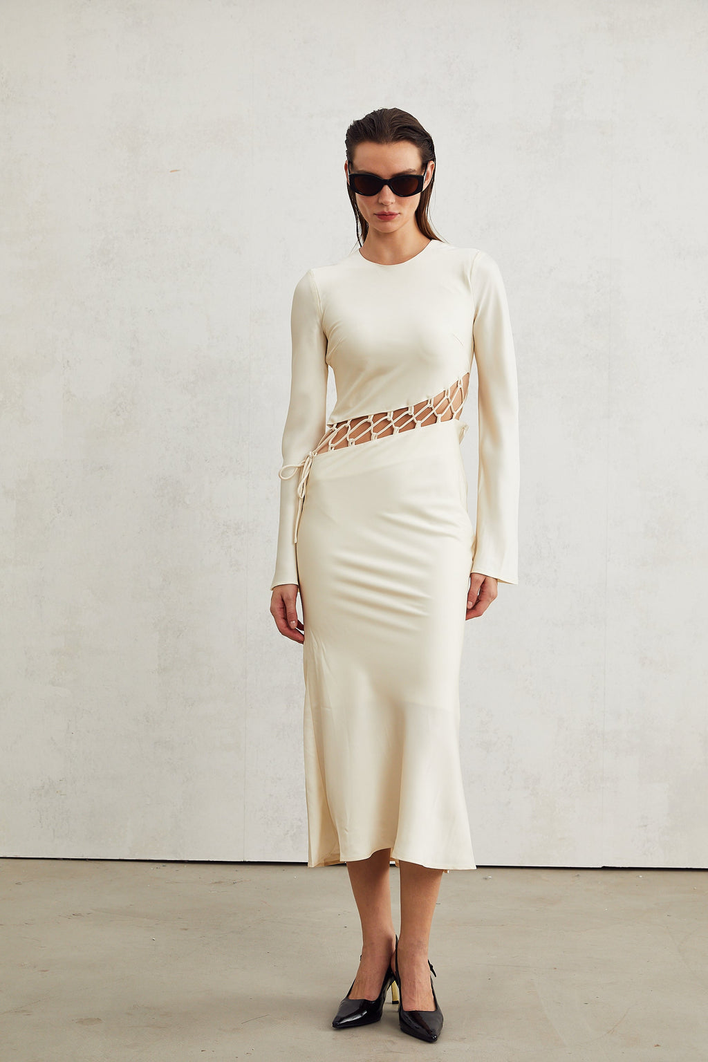 Constance midi elbise