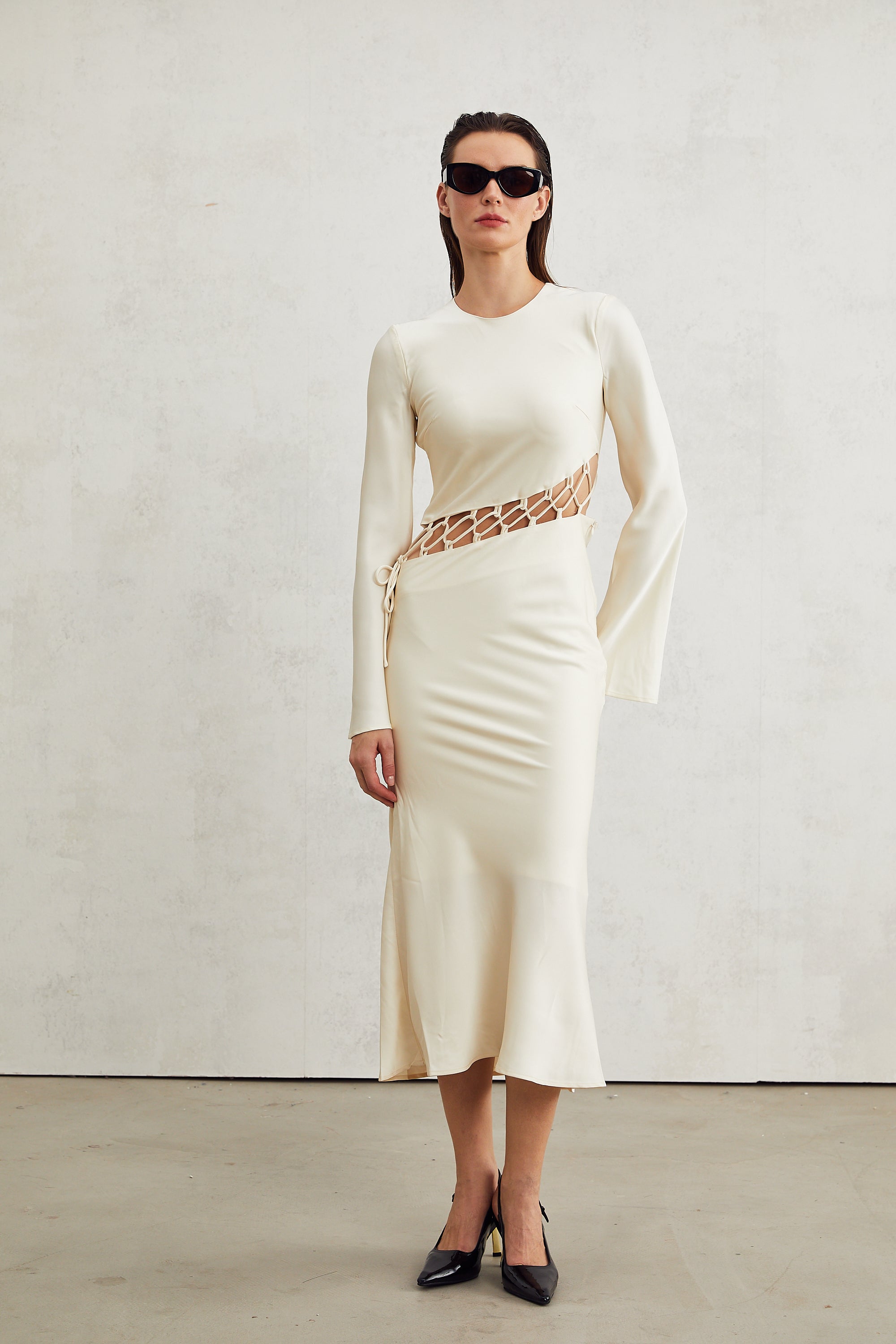 Constance midi elbise