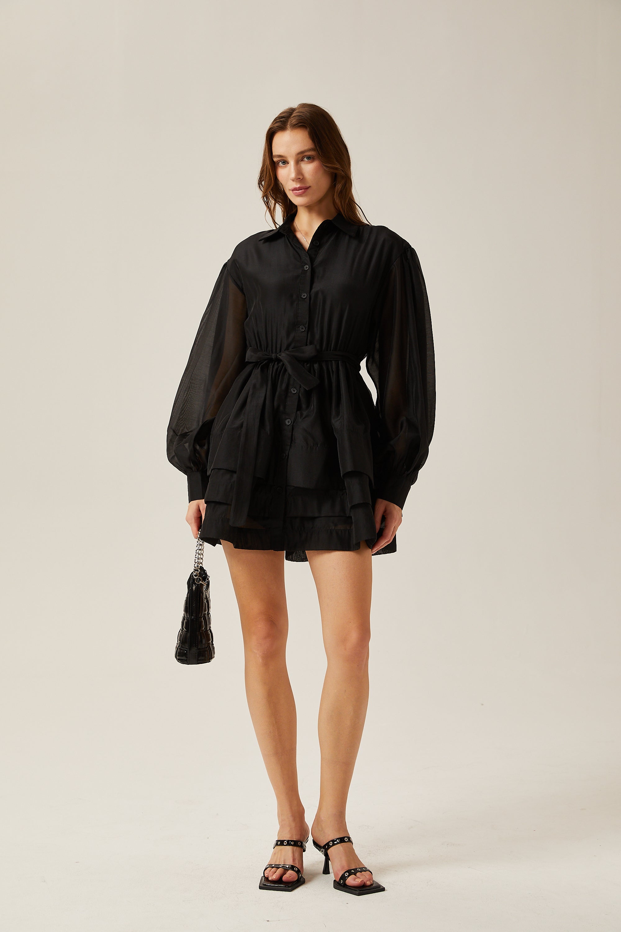 Estelle katman mini elbise